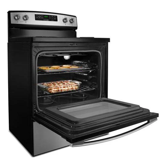 Amana® 30-inch Electric Range with Self-Clean Option - Black-on-Stainless - Image 5