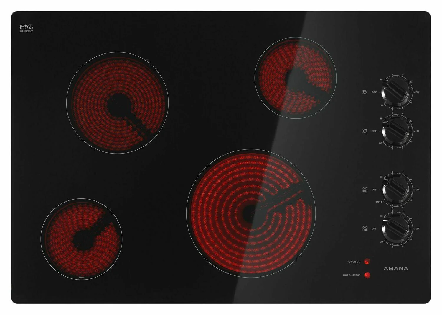 Amana AEC6540KFB 30-inch Electric Cooktop with Multiple Settings - Black - Image 4