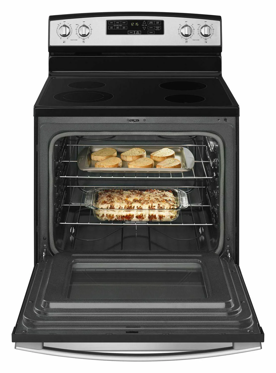 30-inch Amana® Electric Range with Extra-Large Oven Window - Black-on-Stainless - Image 2