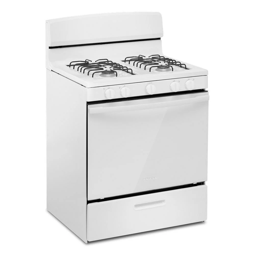 AGR4203MNW Amana® 30-inch Gas Range with Easy-Clean Glass Door
