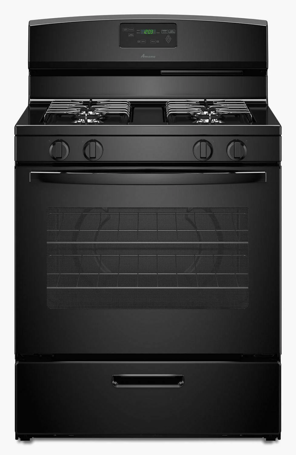 30-inch Gas Range with Easy Touch Electronic Controls - Black