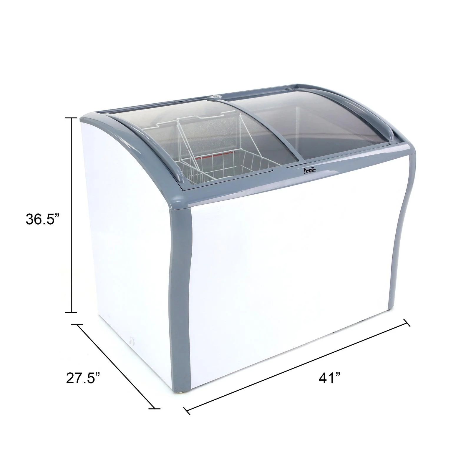 CFC836Q0WG Avanti 9.5 cu. ft. Commercial Glass Top Freezer or Refrigerator - Image 4