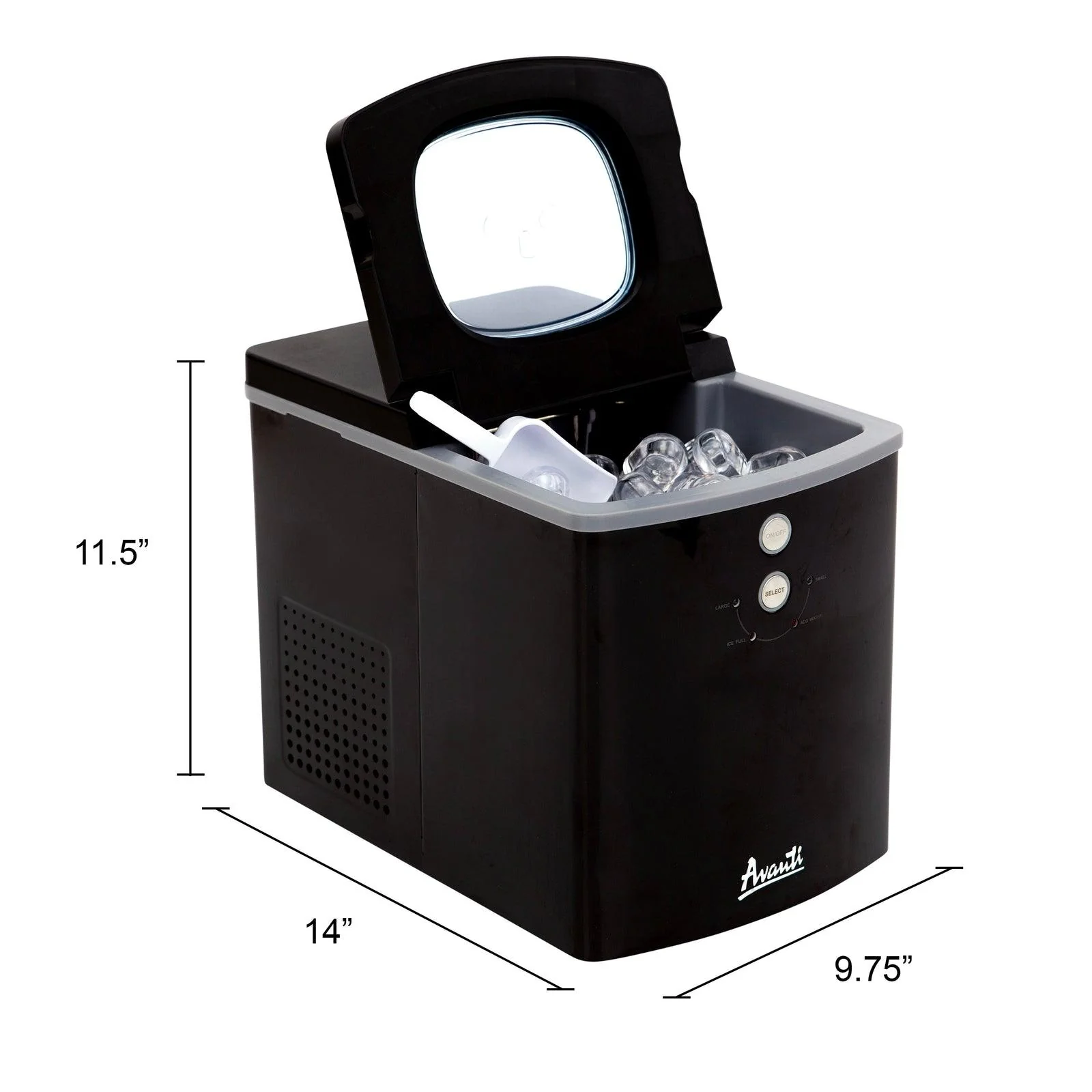Avanti Portable Countertop Ice Maker - Black Stainless Steel / 33 lbs - Image 31