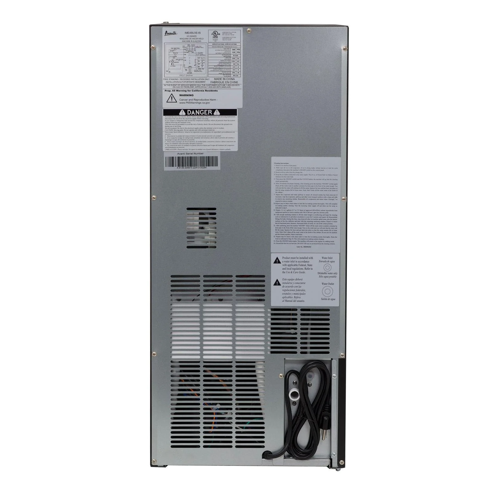 IME49U3SIS Avanti ELITE Built-in or Freestanding Ice Maker, 15" - Image 13