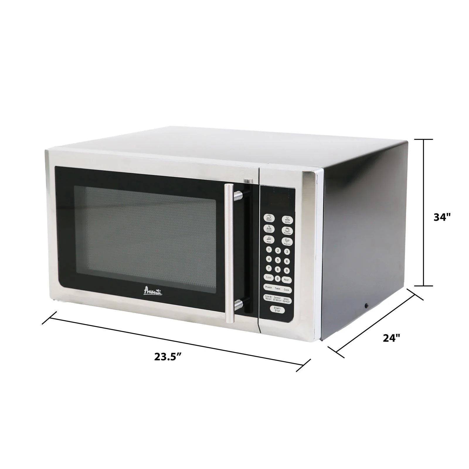 Avanti 1.6 cu. ft. Microwave Oven - Stainless Steel with Black Cabinet / 1.6 cu. ft. - Image 6