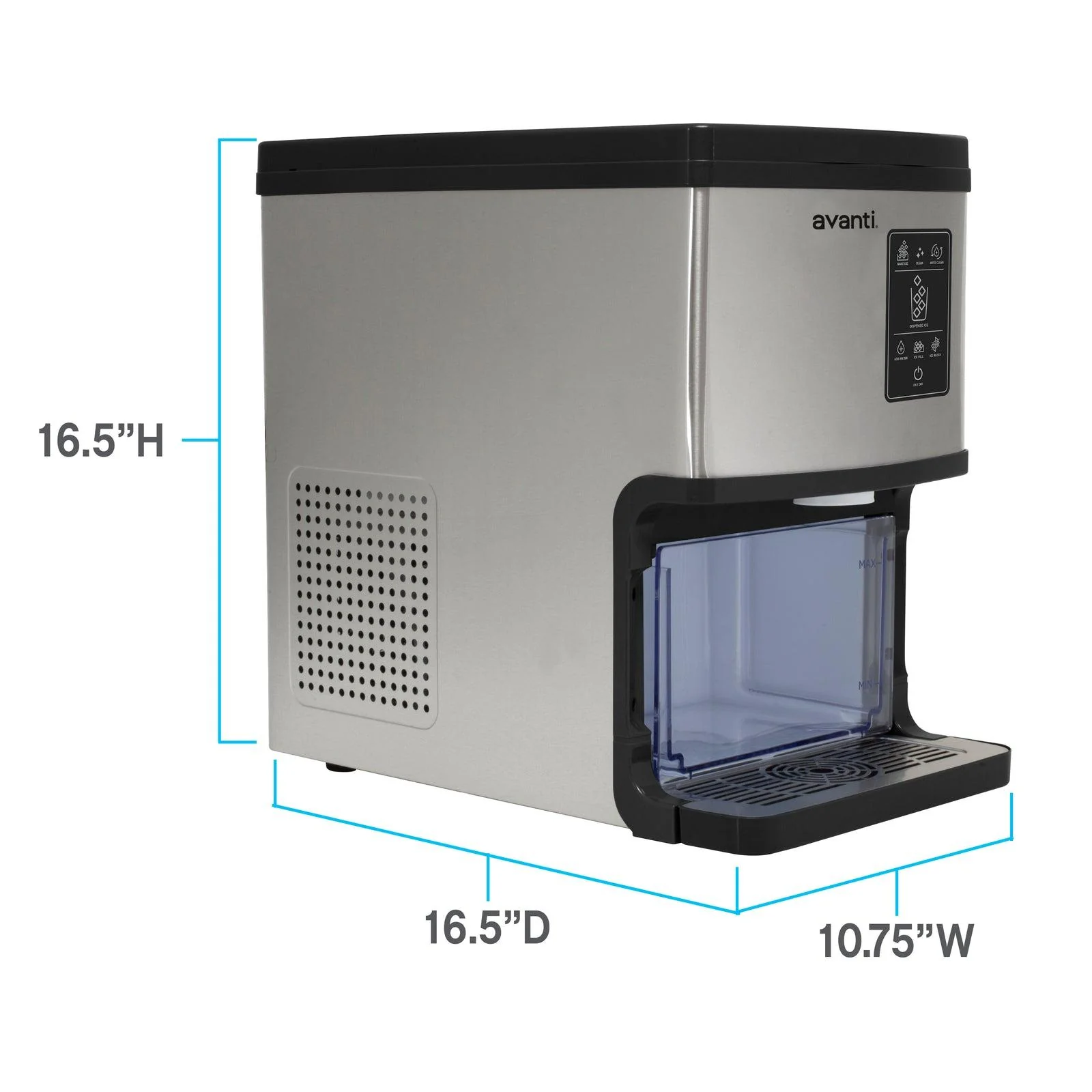 NIMDTS3326SIS Avanti Digital Nugget Ice Maker with Dispenser - Image 7