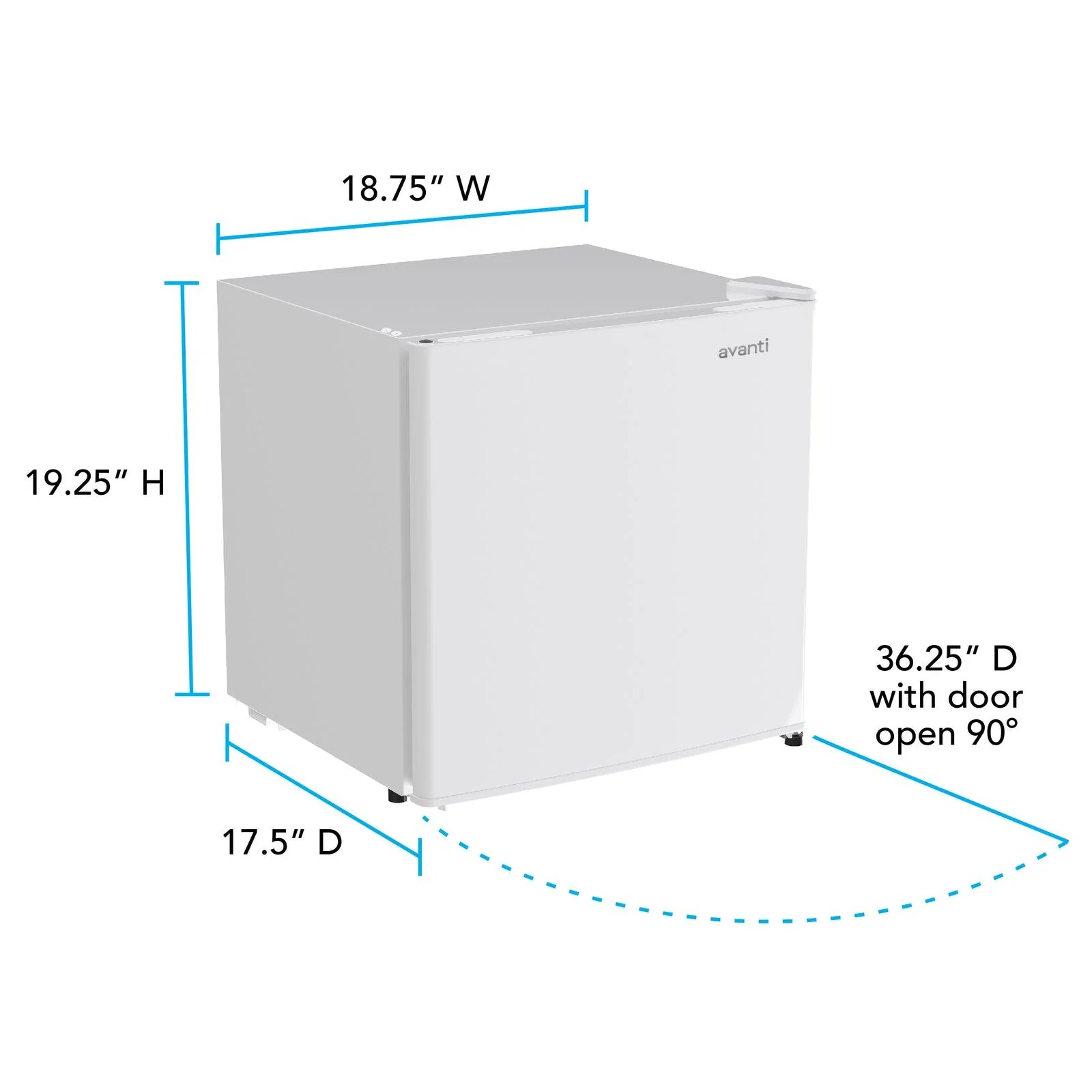 RM16J0W Avanti 1.6 cu. ft. Compact Refrigerator - White - Image 9
