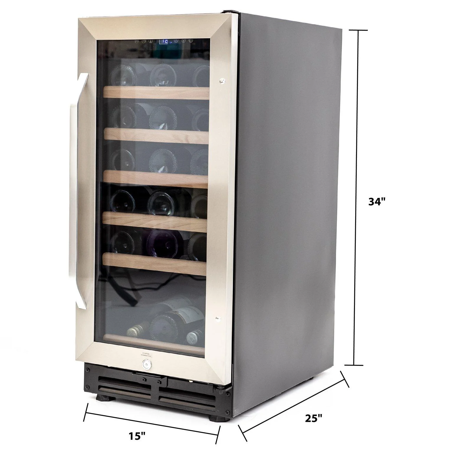 Avanti 30 Bottle Wine Cooler - Stainless Steel with Black Cabinet / 30 Bottles - Image 6
