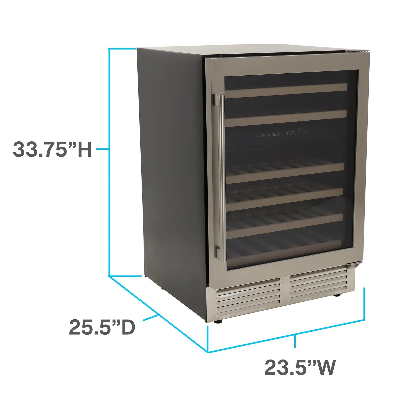 WCD46DZ3S Avanti DESIGNER Series Dual-Zone Wine Cooler, 46 Bottle Capacity - Stainless Steel / 46 Bottles - Image 15