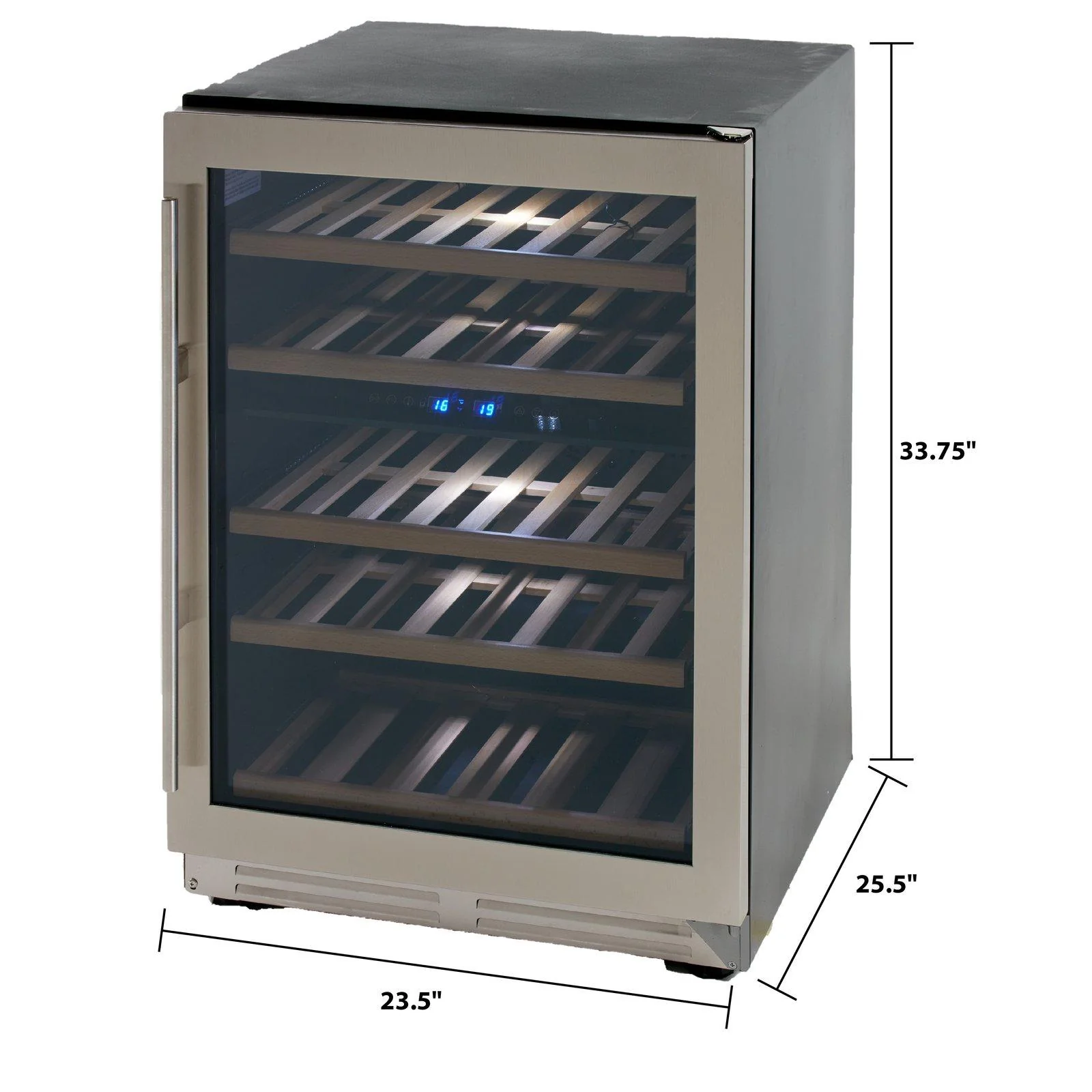 Avanti WCF43S3SD 43 Bottle DESIGNER Series Dual-Zone Wine Cooler - Stainless Steel with Black Cabinet / 43 Bottles - Image 7