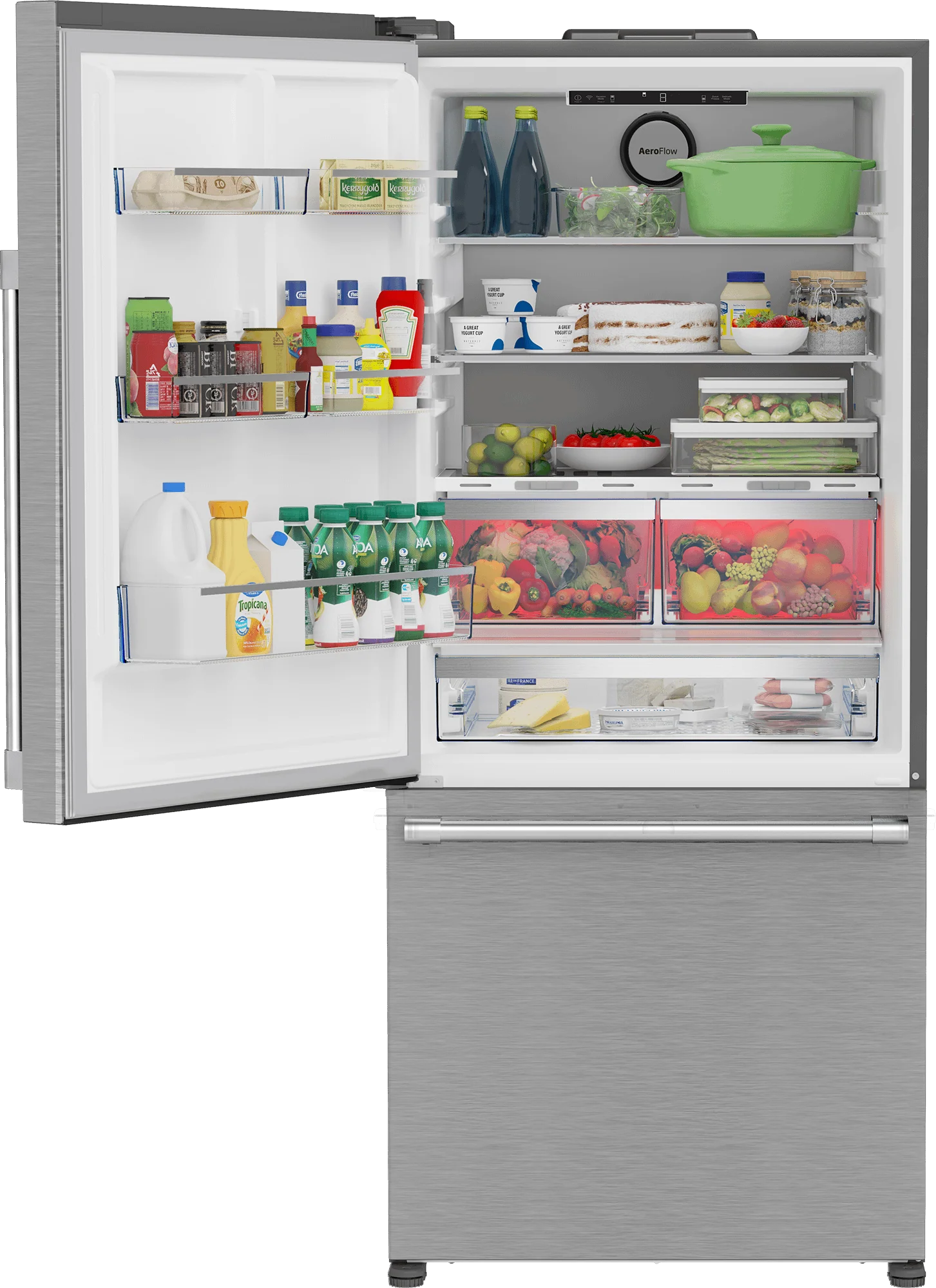 Beko BFBD30216SSL 30" Bottom Freezer Refrigerator with HarvestFresh - Image 4