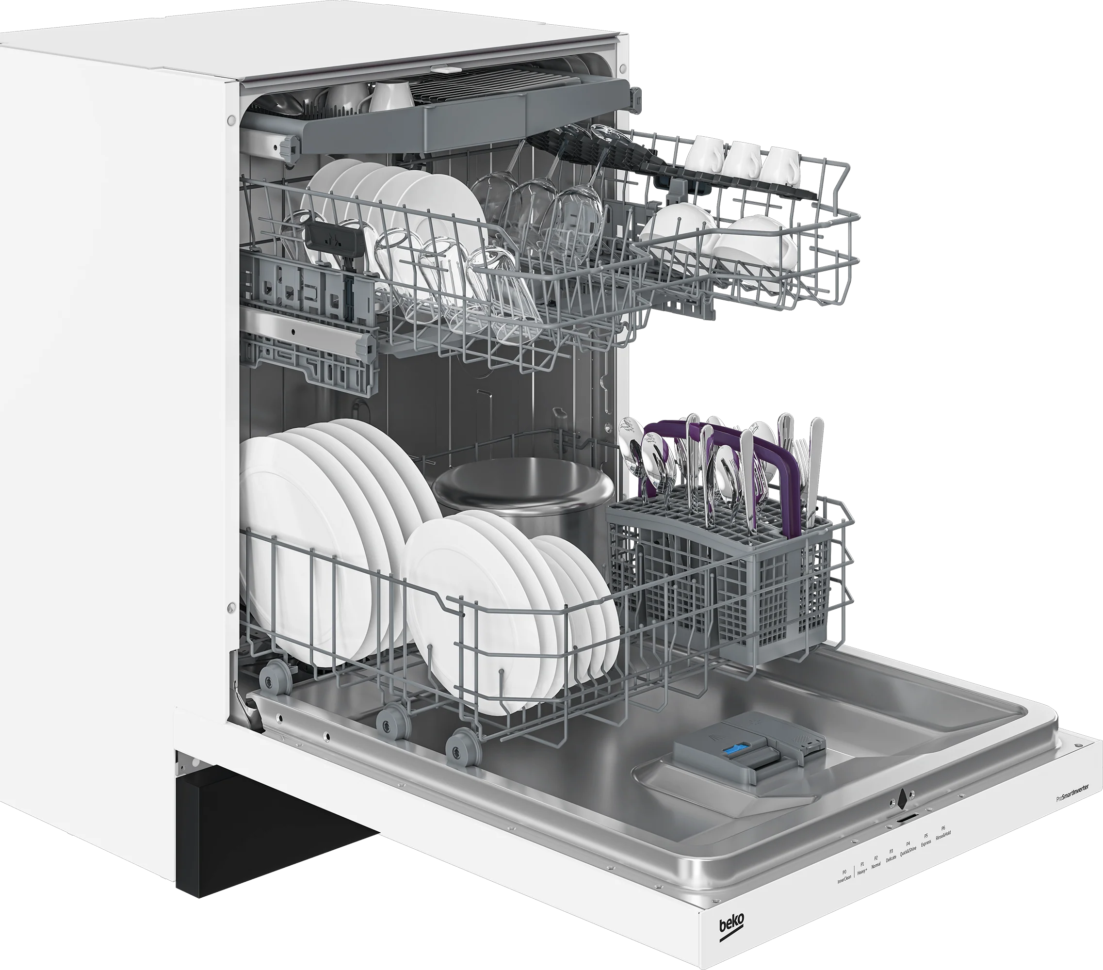 Beko DUT36522W Tall Tub Dishwasher with (15 place settings, 45.0 - Image 3