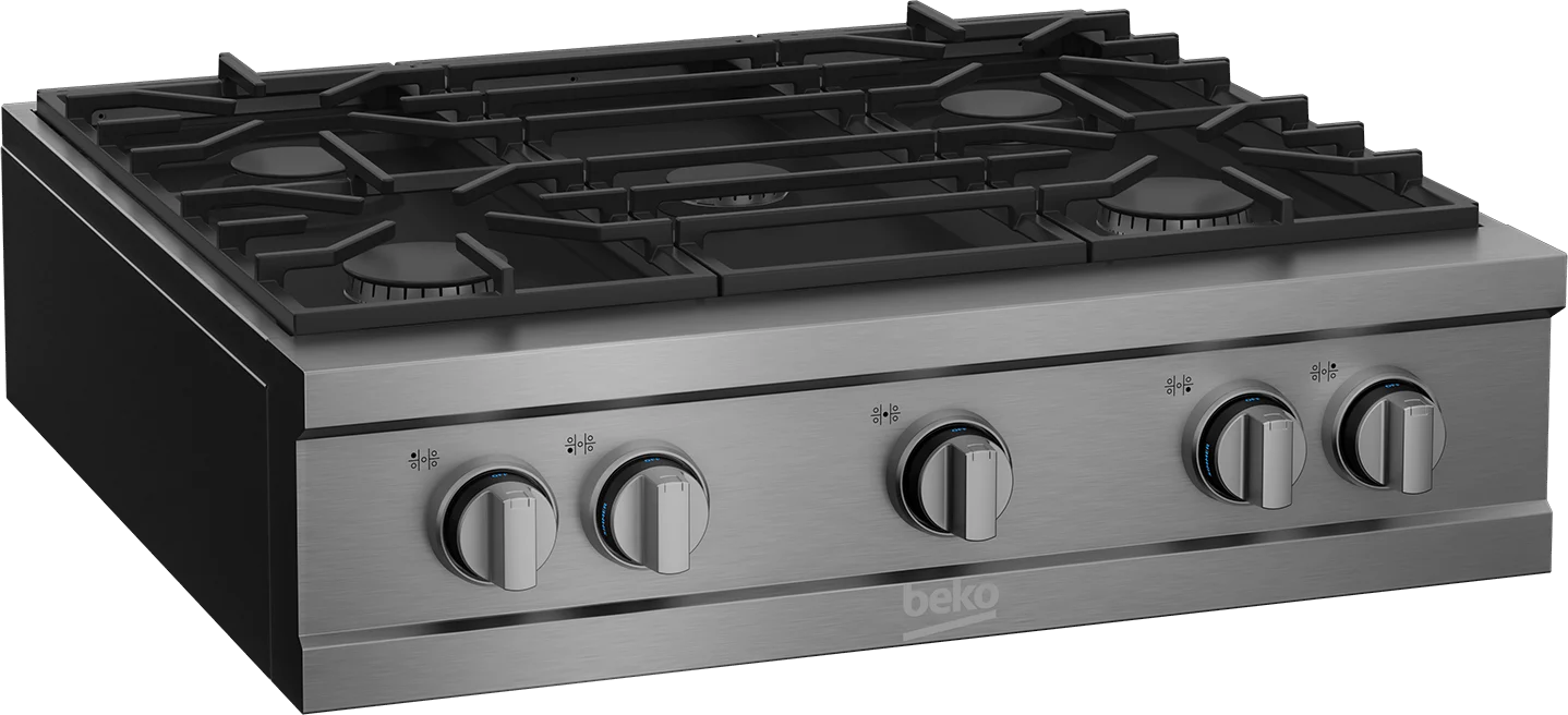Beko 30" Stainless Steel Pro-Style Built-in Gas Range Top - Image 2