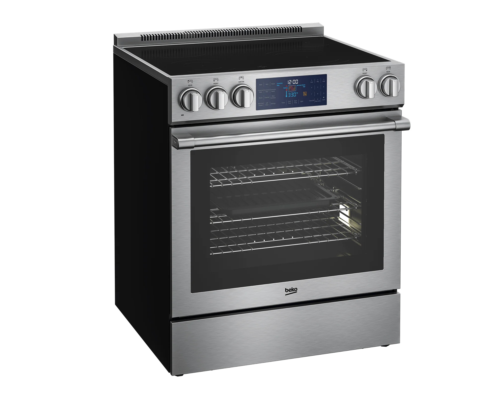 Beko 30" Stainless Steel Slide-In Electric Range - Image 2