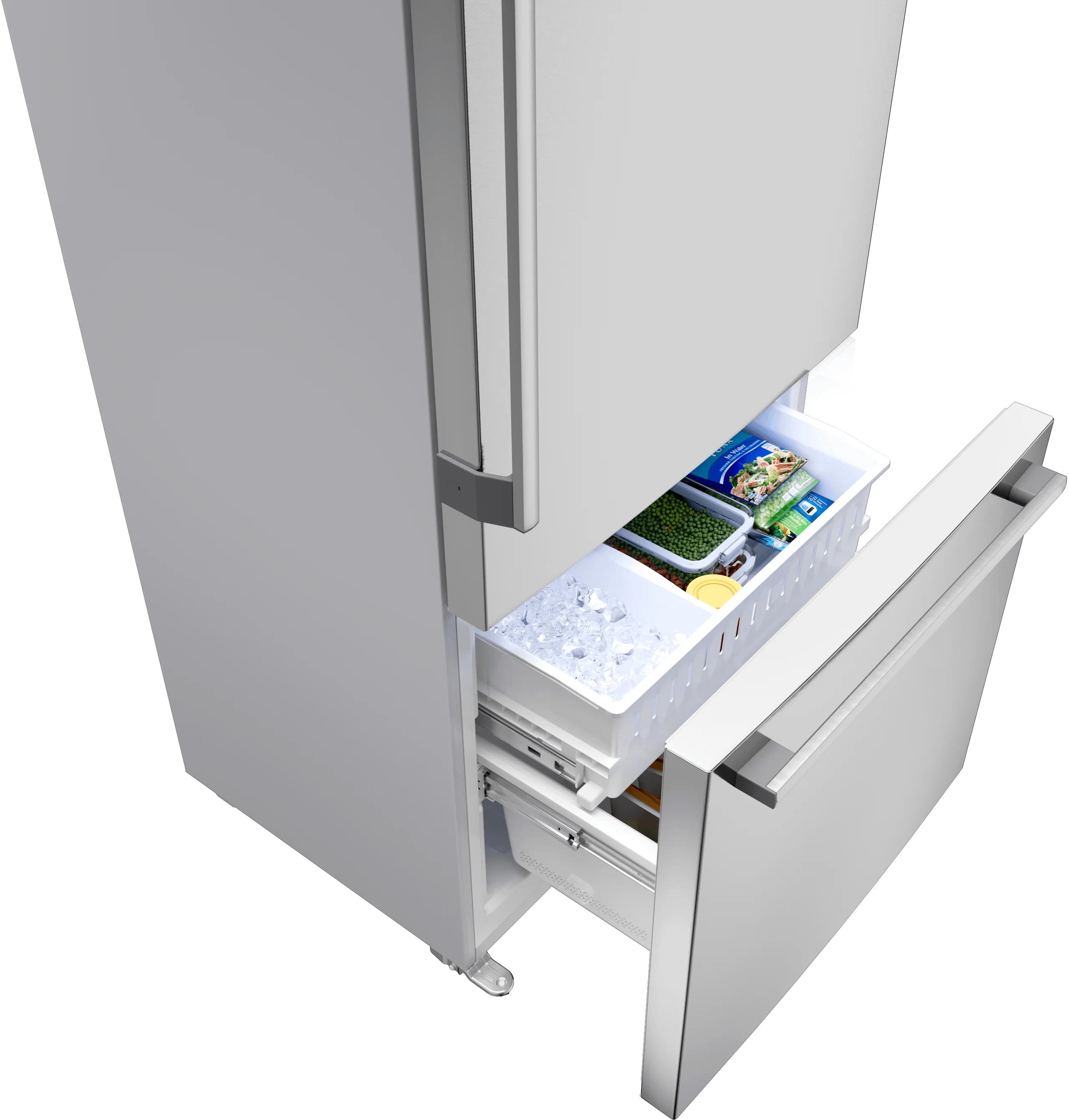 Bosch B33CM10SNS 100 Series, free-standing fridge-freezer with freezer at bottom, Brushed steel (with anti-fingerprint), Total No Frost - Image 10