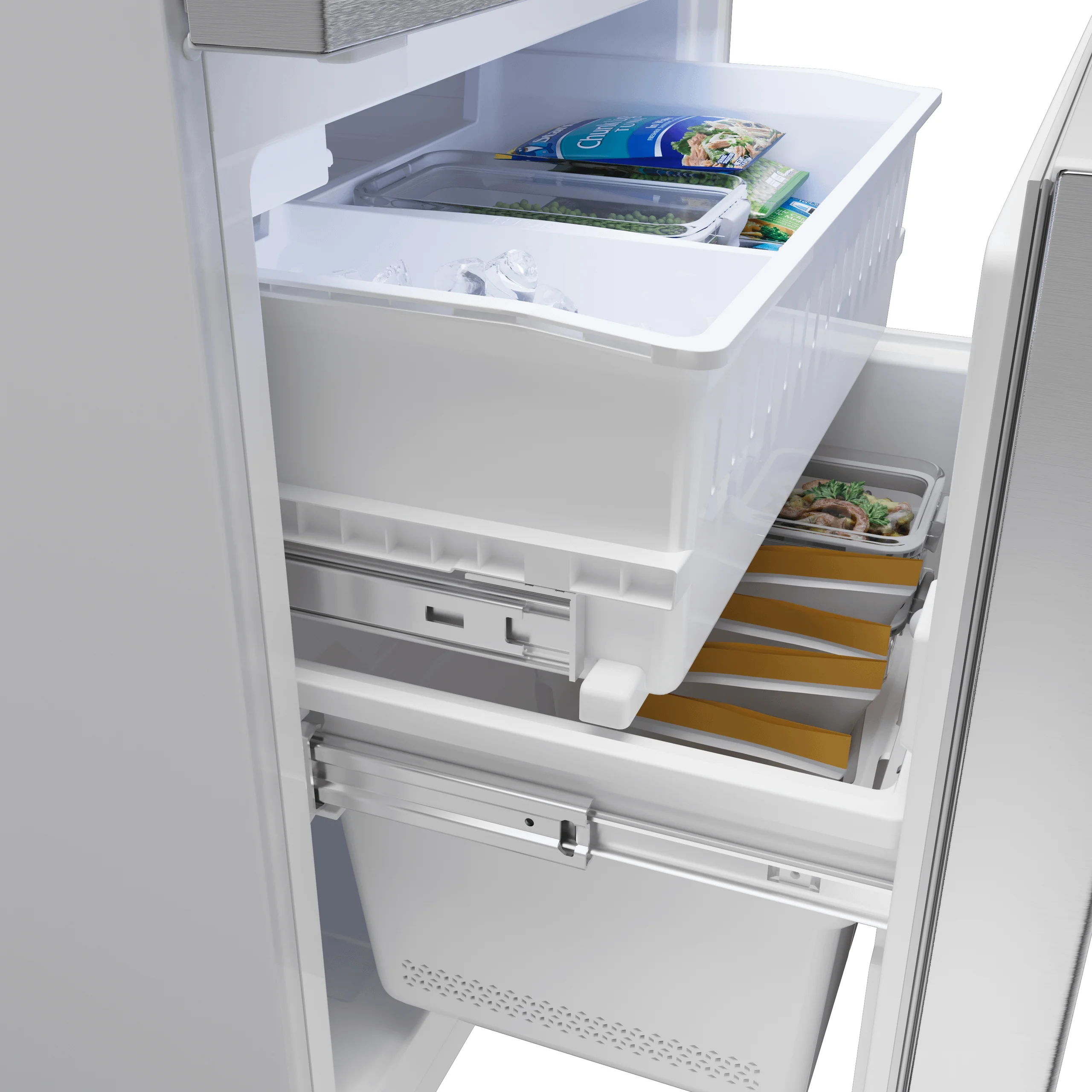 Bosch B33CM10SNS 100 Series, free-standing fridge-freezer with freezer at bottom, Brushed steel (with anti-fingerprint), Total No Frost - Image 9