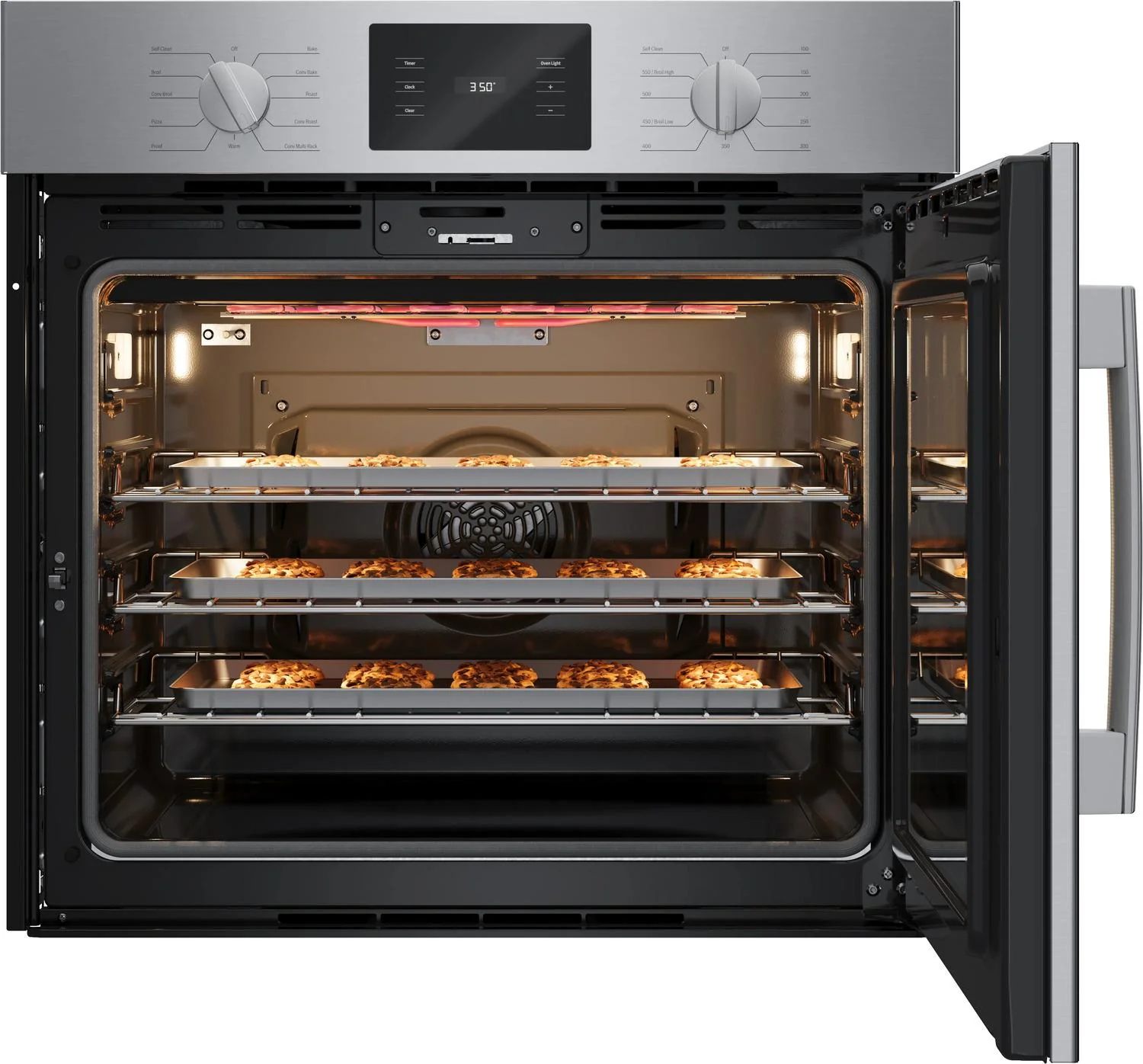 Bosch HBL5455RUC 500 Series, Built-in oven, 30'', Door Hinge: right, Stainless steel - Image 3
