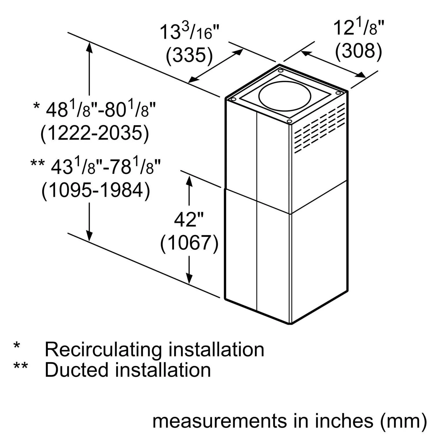 Bosch HCIEXT5UC Chimney extension - Image 2