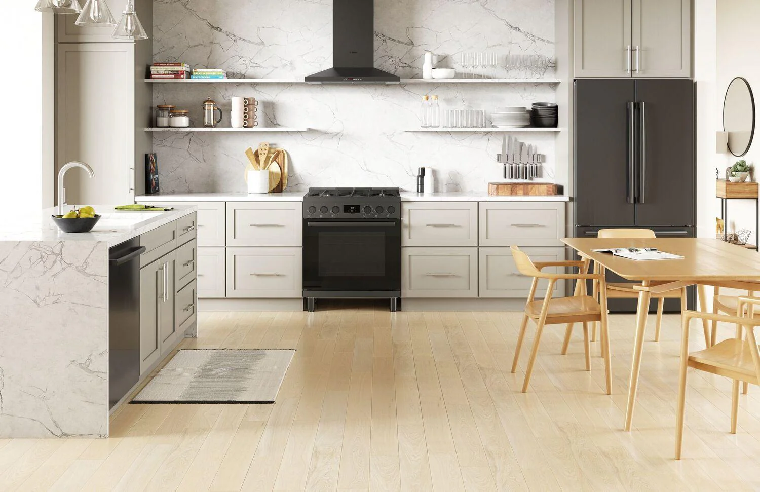 Bosch HDS8045U 800 Series, Dual fuel freestanding range, 30'', Black stainless steel - Image 21