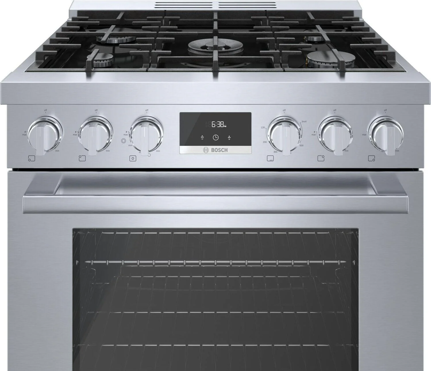 Bosch HDS8055U 800 Series, Dual fuel freestanding range, 30'', Stainless steel - Image 5