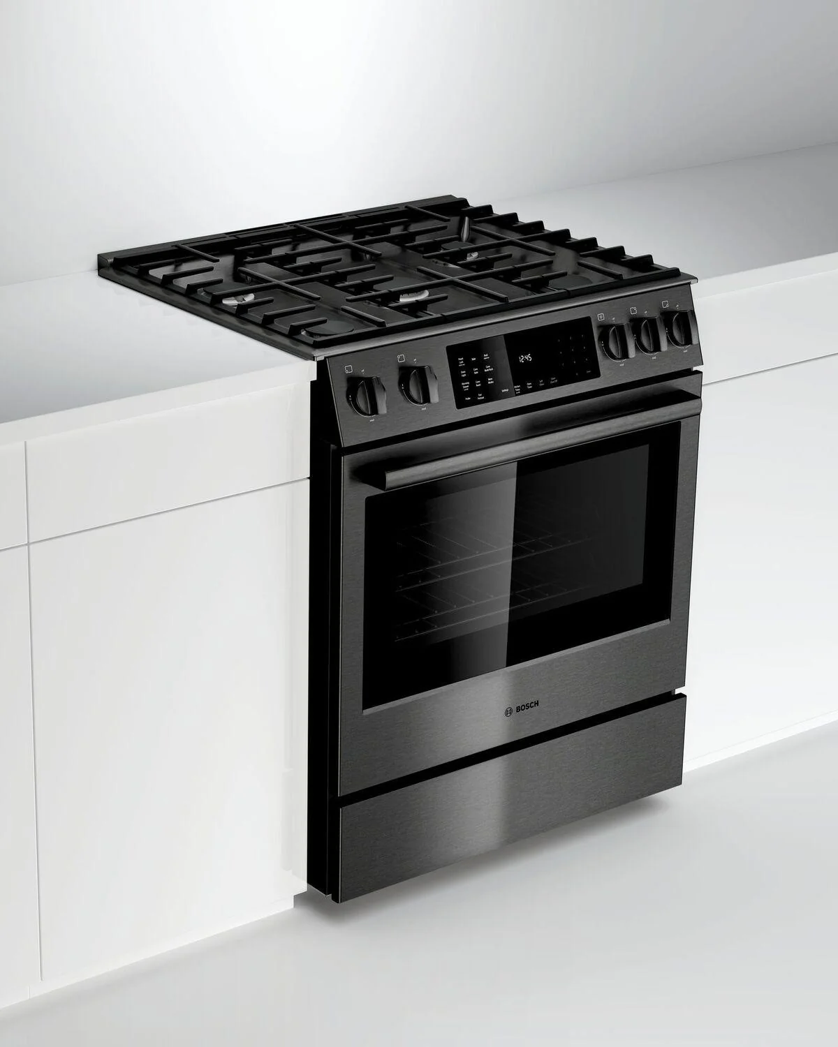 Bosch HGI8046UC 800 Series, Gas slide-in range, 30'', Black stainless steel - Image 2