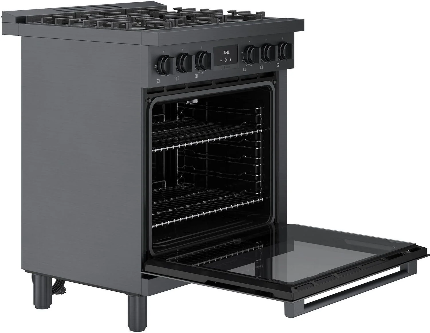 Bosch HGS8045UC 800 Series, Gas freestanding range, 30'', Black stainless steel - Image 11