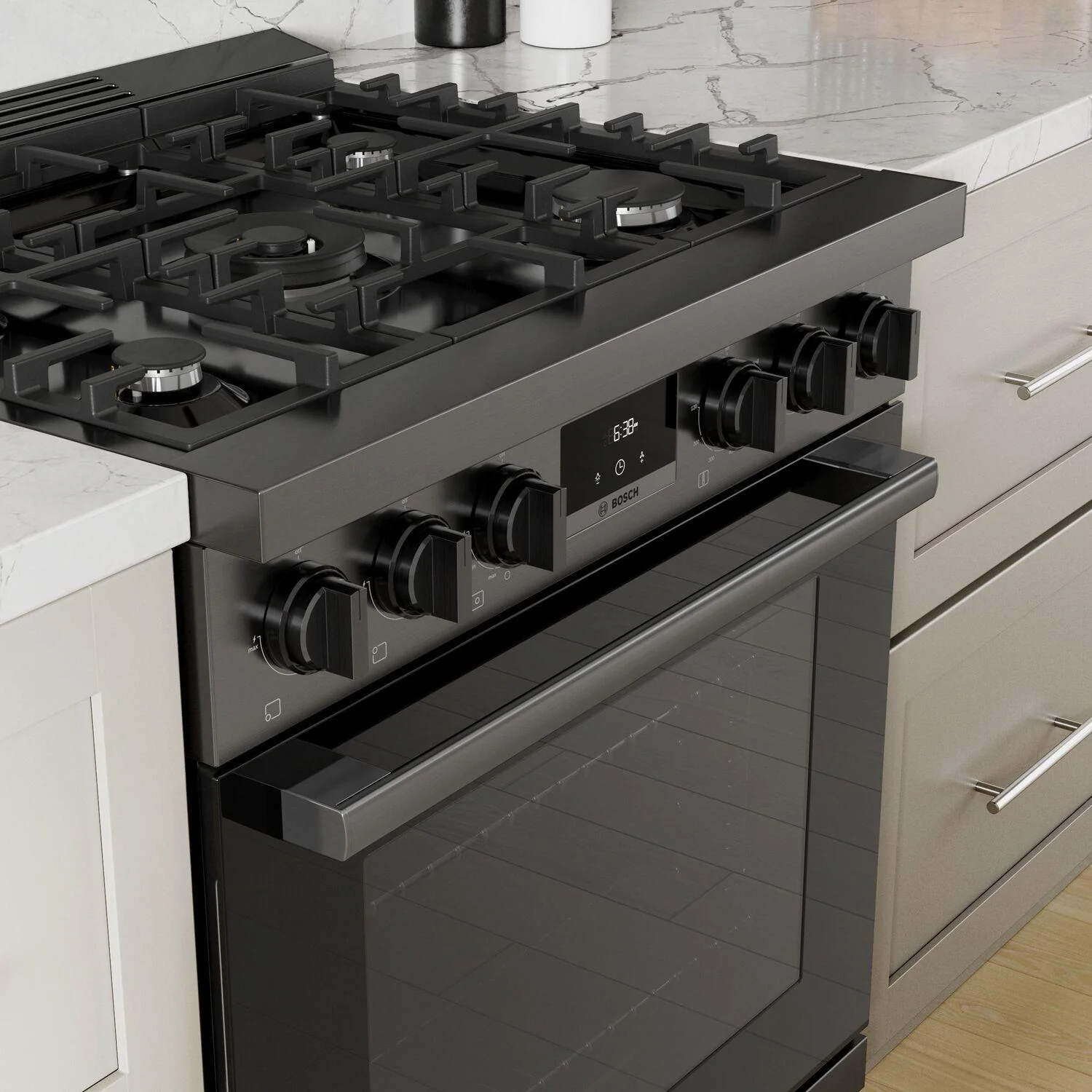 Bosch HGS8045UC 800 Series, Gas freestanding range, 30'', Black stainless steel - Image 24