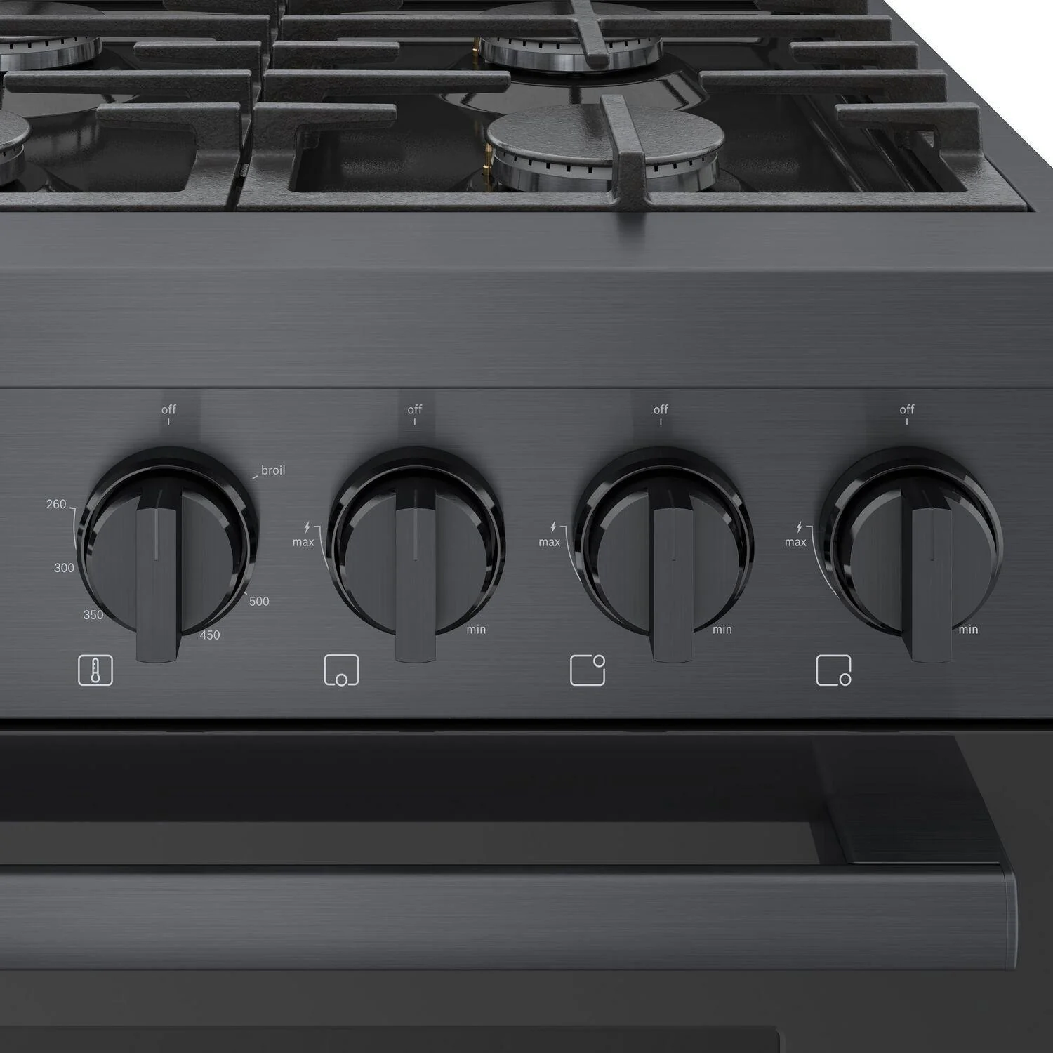 Bosch HGS8645UC 800 Series, Gas freestanding range, 36'', Black stainless steel - Image 2