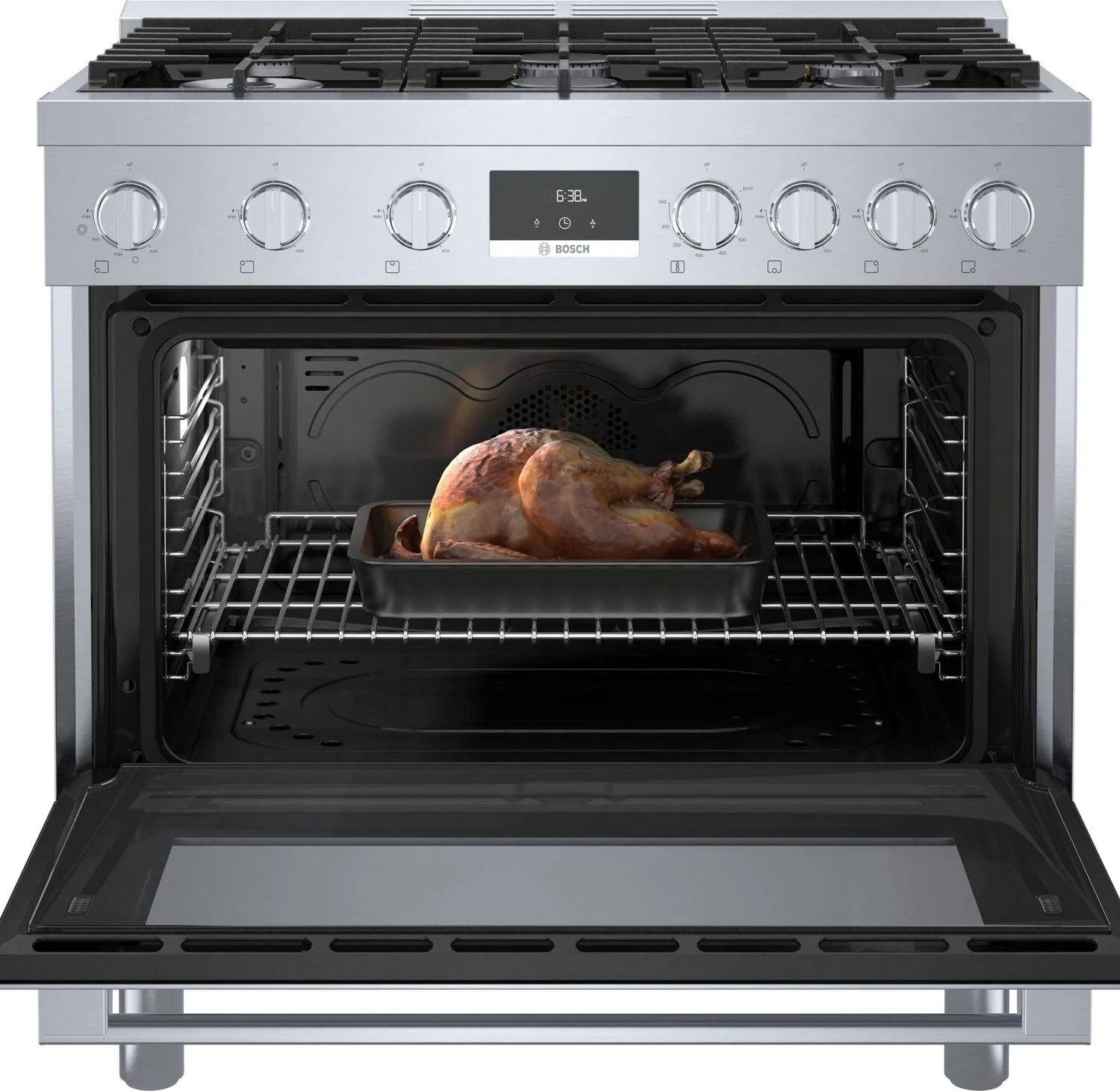 Bosch HGS8655UC 800 Series, Gas freestanding range, 36'', Stainless steel - Image 8