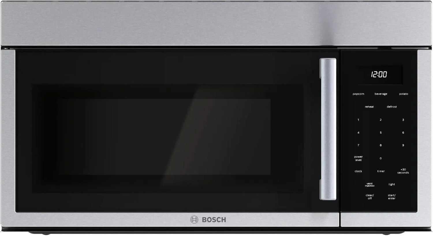 Bosch HMV3055U 300 Series, Over-The-Range Microwave, 30'', Door Hinge: left, Stainless steel