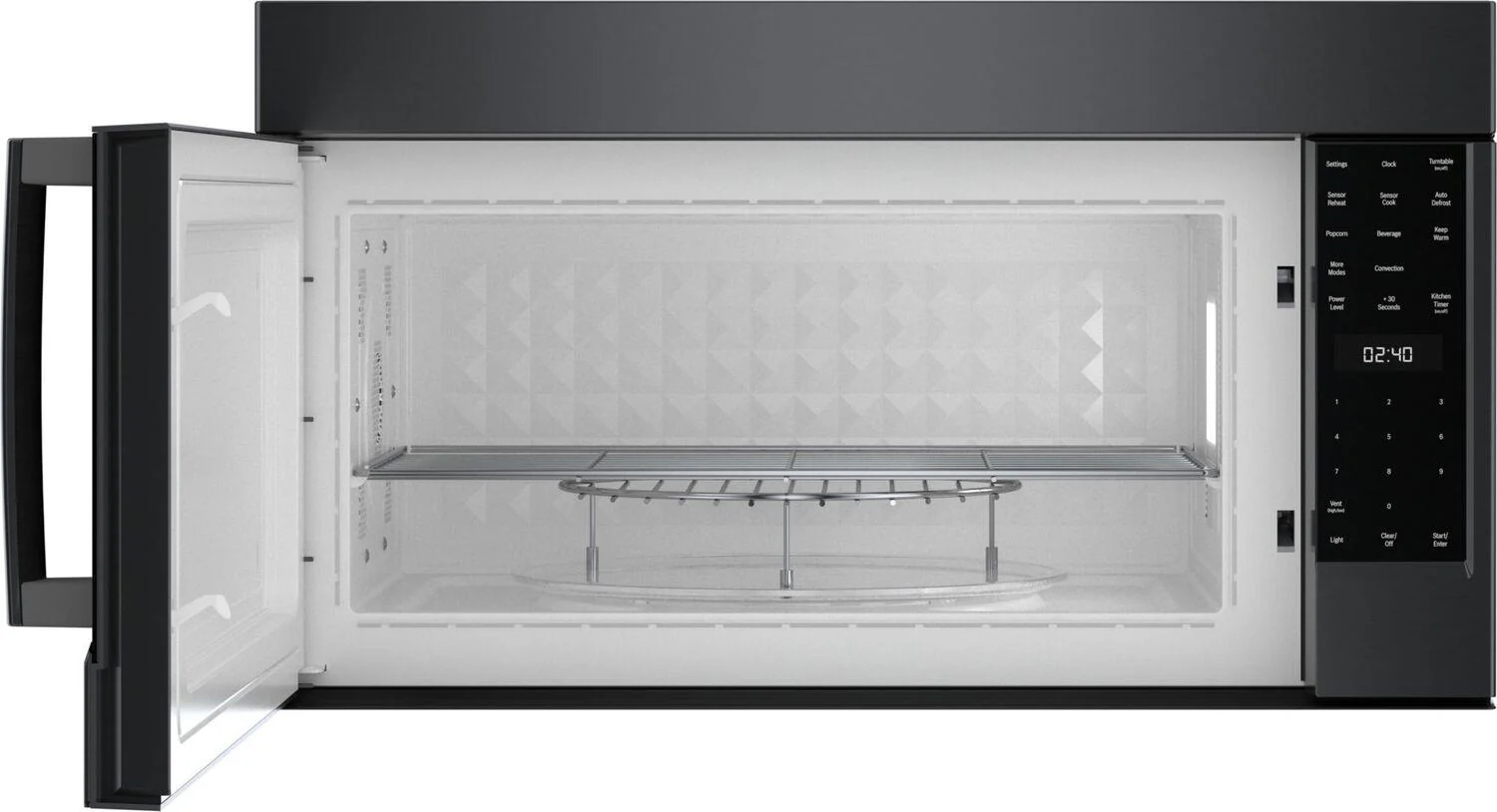 Bosch 800 Series Over-The-Range Microwave 30" Left SideOpening Door, Black Stainless Steel HMV8044U - Image 4