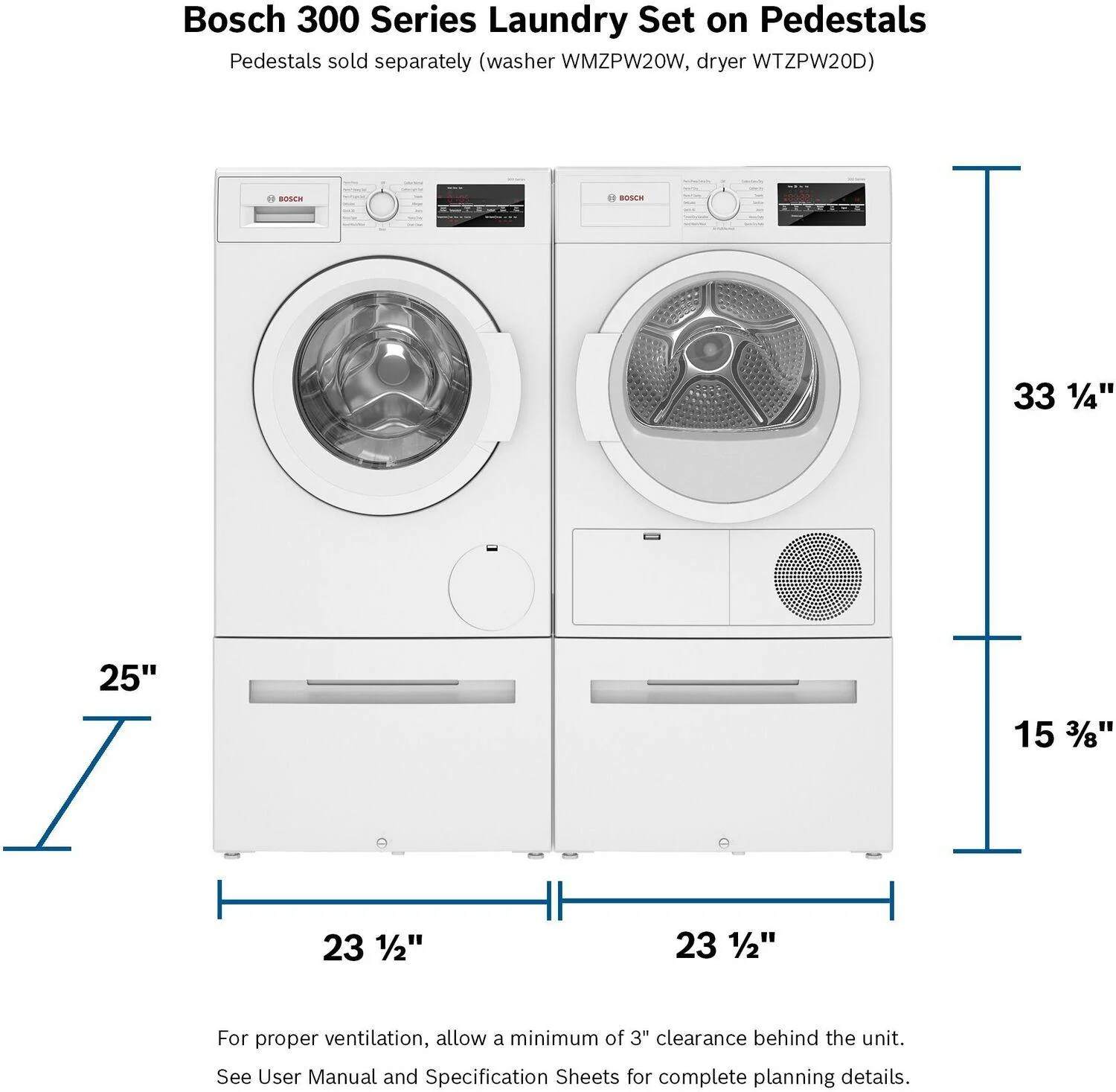 300 Series Washer - 208/240V, Cap. 2.2 cu.ft., 15 Cyc.,1,400 RPM, 54 dBA White/Door, ENERGY STAR - Image 15