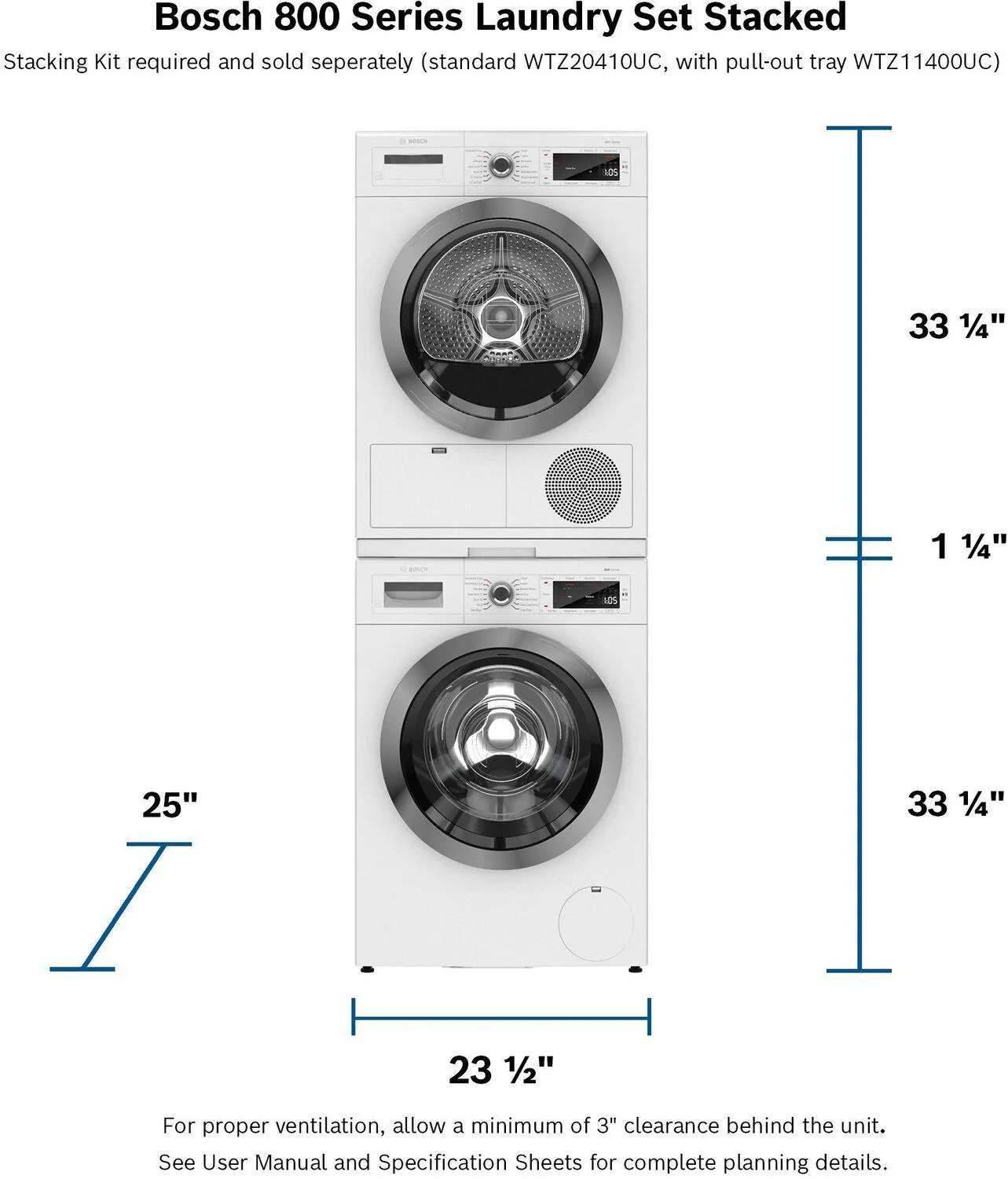 Bosch 800 Series Compact Washer 1400 rpm WAW285H2UC - Image 10