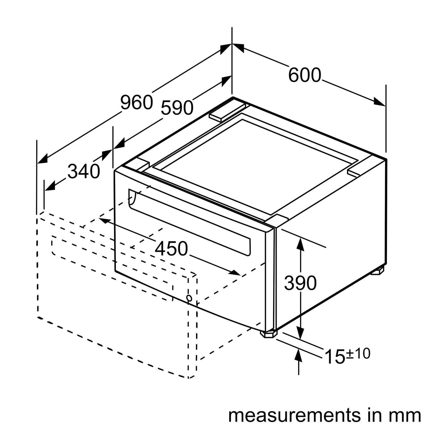 Bosch WMZPW20W Washer platform with pull-out - Image 5