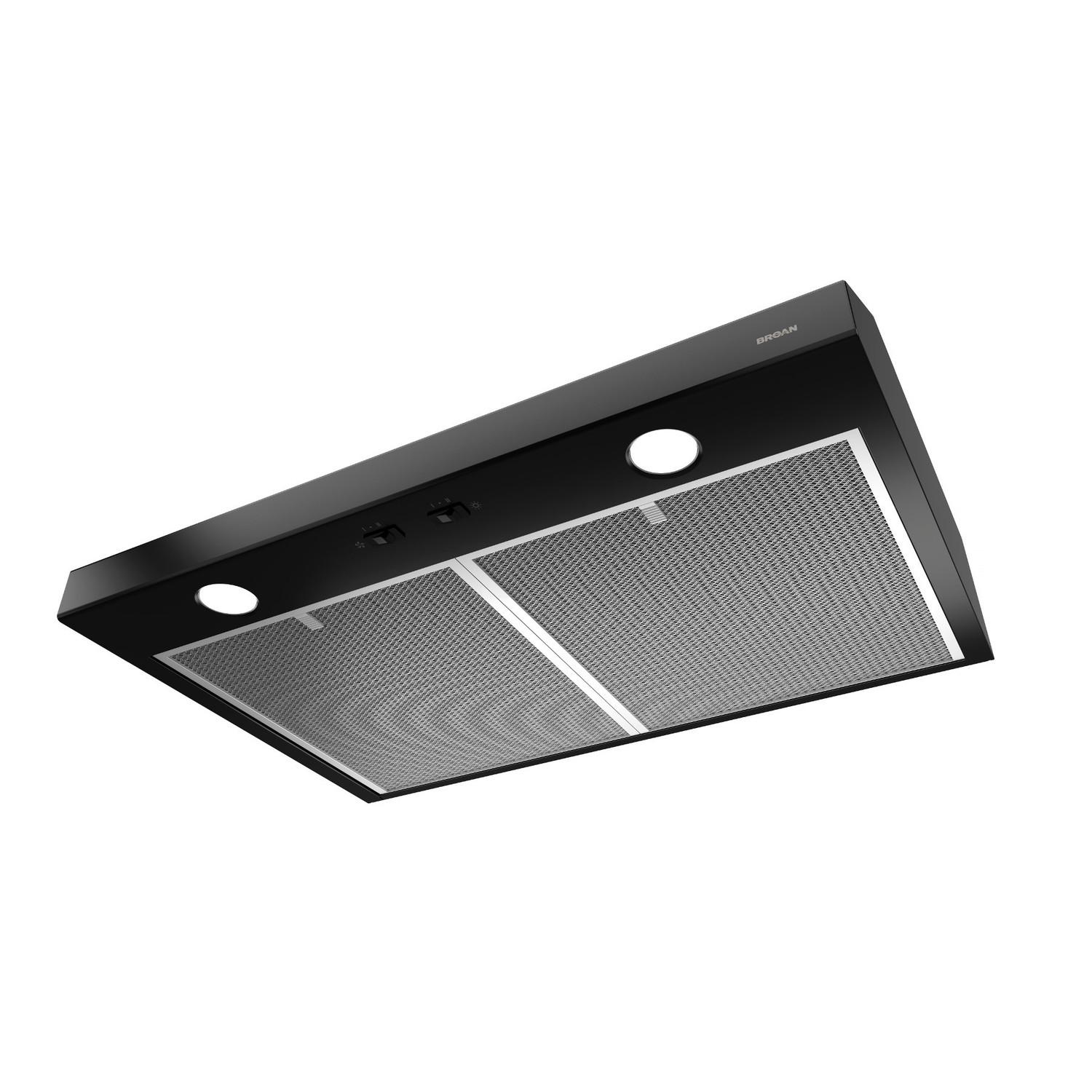 Broan BCSD124BL Glacier 24-Inch 300 Max Blower CFM 5 Sones Black Range Hood - Image 3