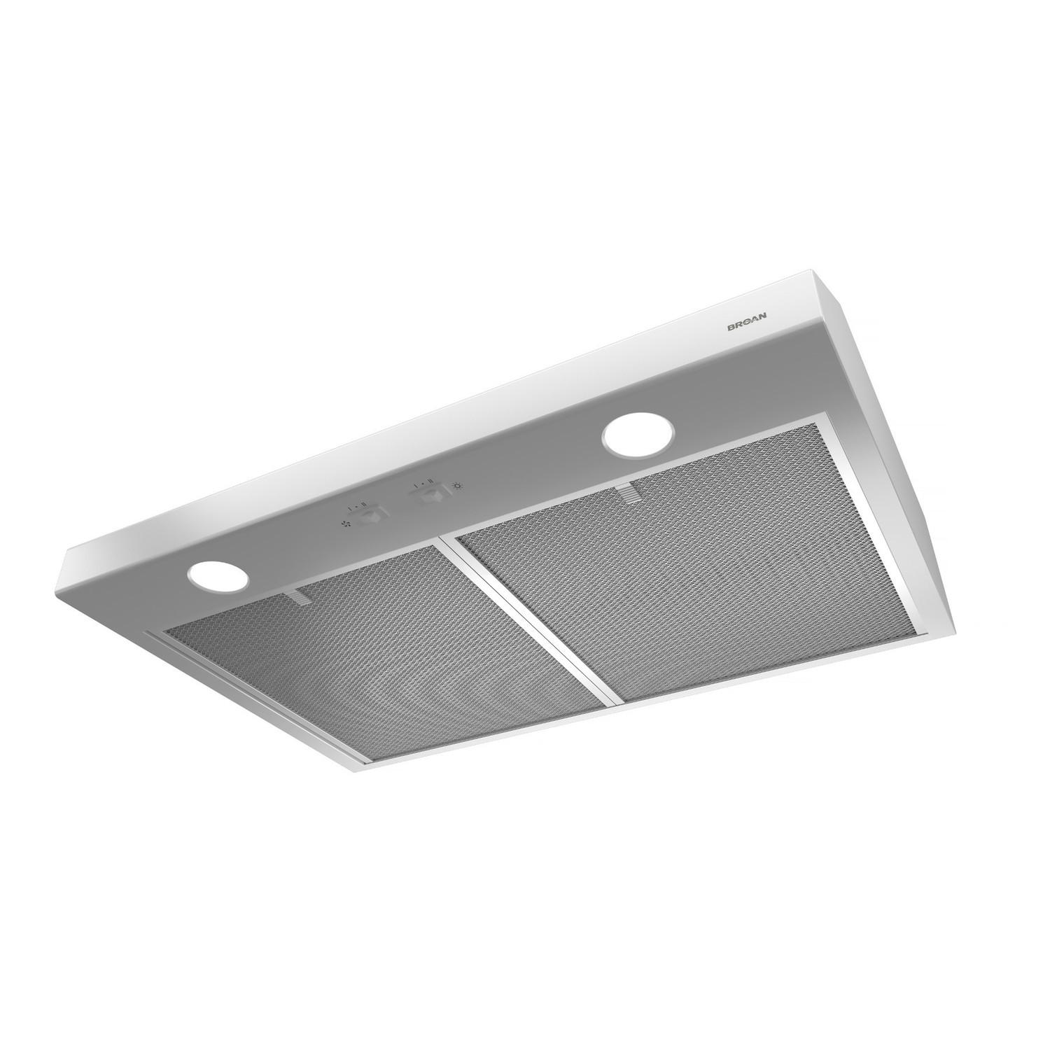 Broan BCSD142WW Glacier 42-Inch 300 Max Blower CFM 5 Sones White Range Hood - Image 5
