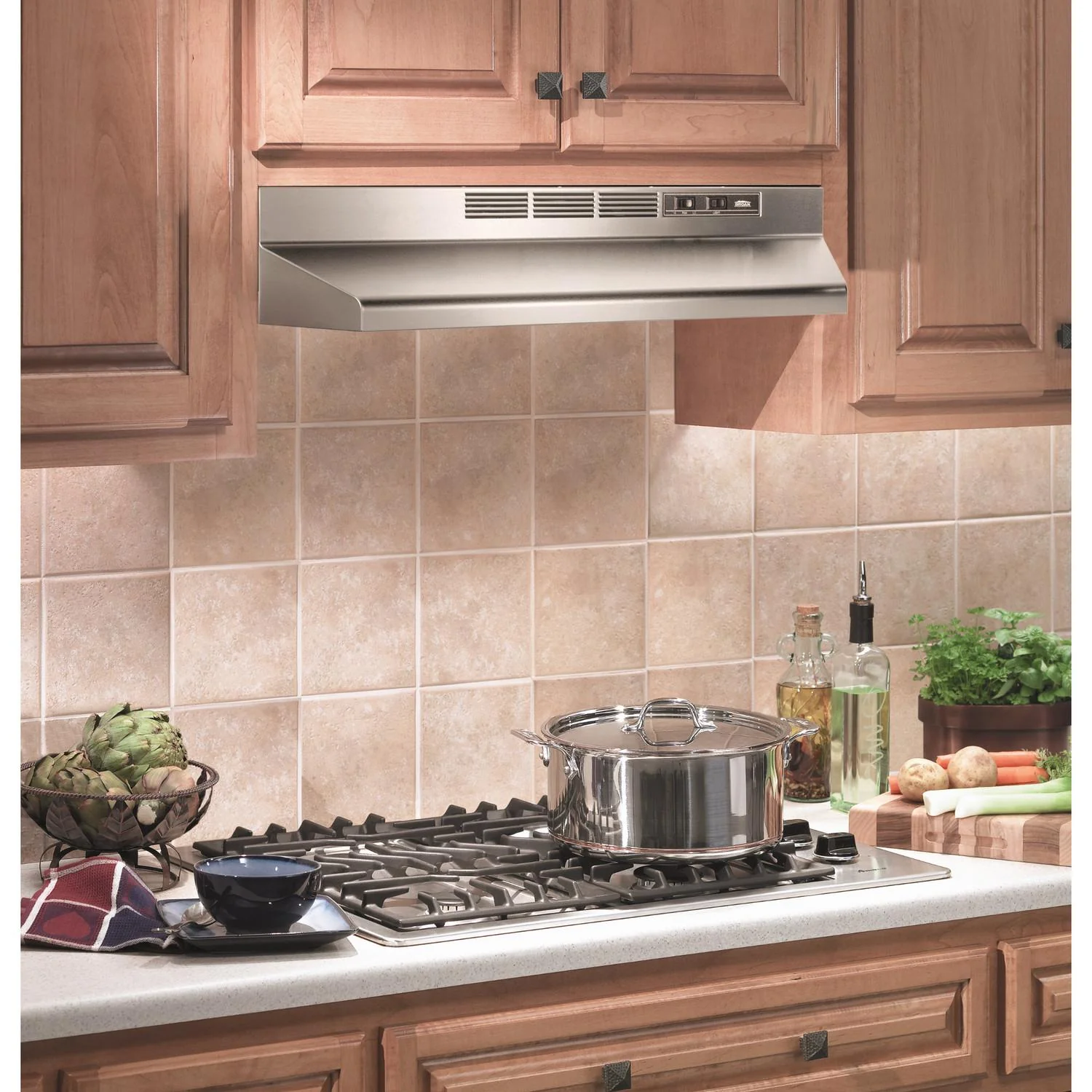 BUEZ130SS Broan® 30-Inch Ductless Under-Cabinet Range Hood w/ Easy Install System, Stainless Steel - Image 2