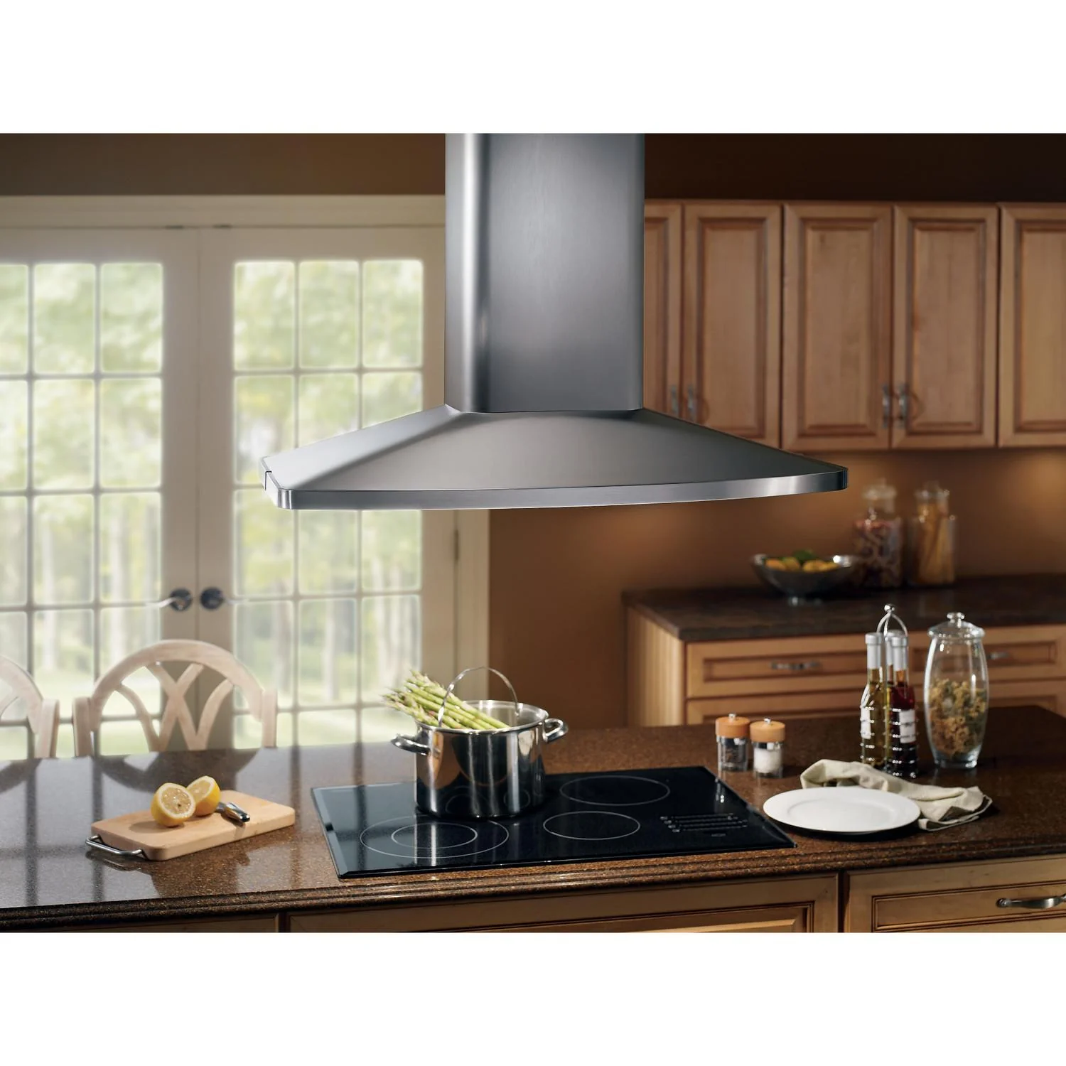 E5490SS Broan® 35-7/16-Inch x 27-9/16-Inch Convertible Island Chimney Range Hood, 550 Max Blower CFM - Image 2