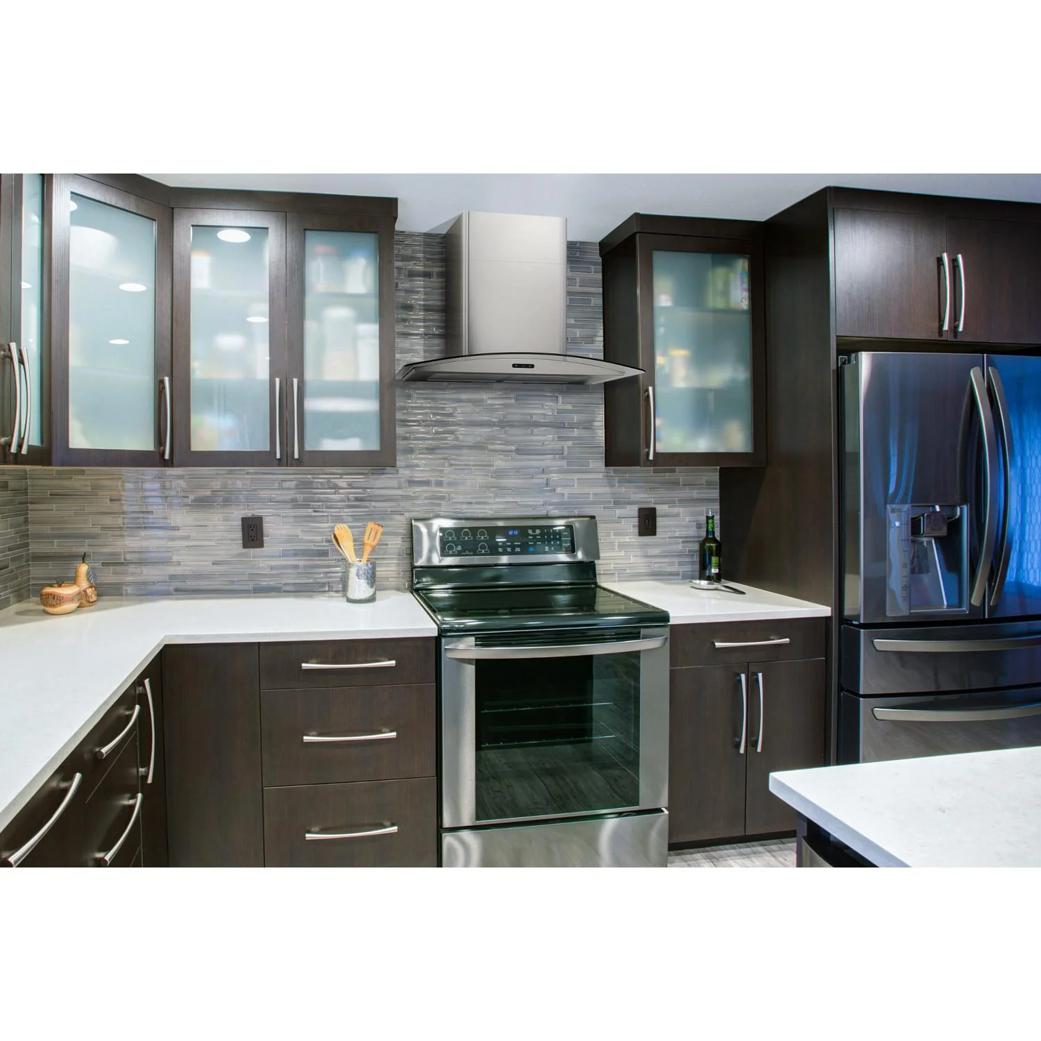 EW4630SS Broan® Elite EW46 Series 30-Inch Convertible Curved Glass Chimney Range Hood, 460 Max Blower CFM, Stainless Steel - Image 3