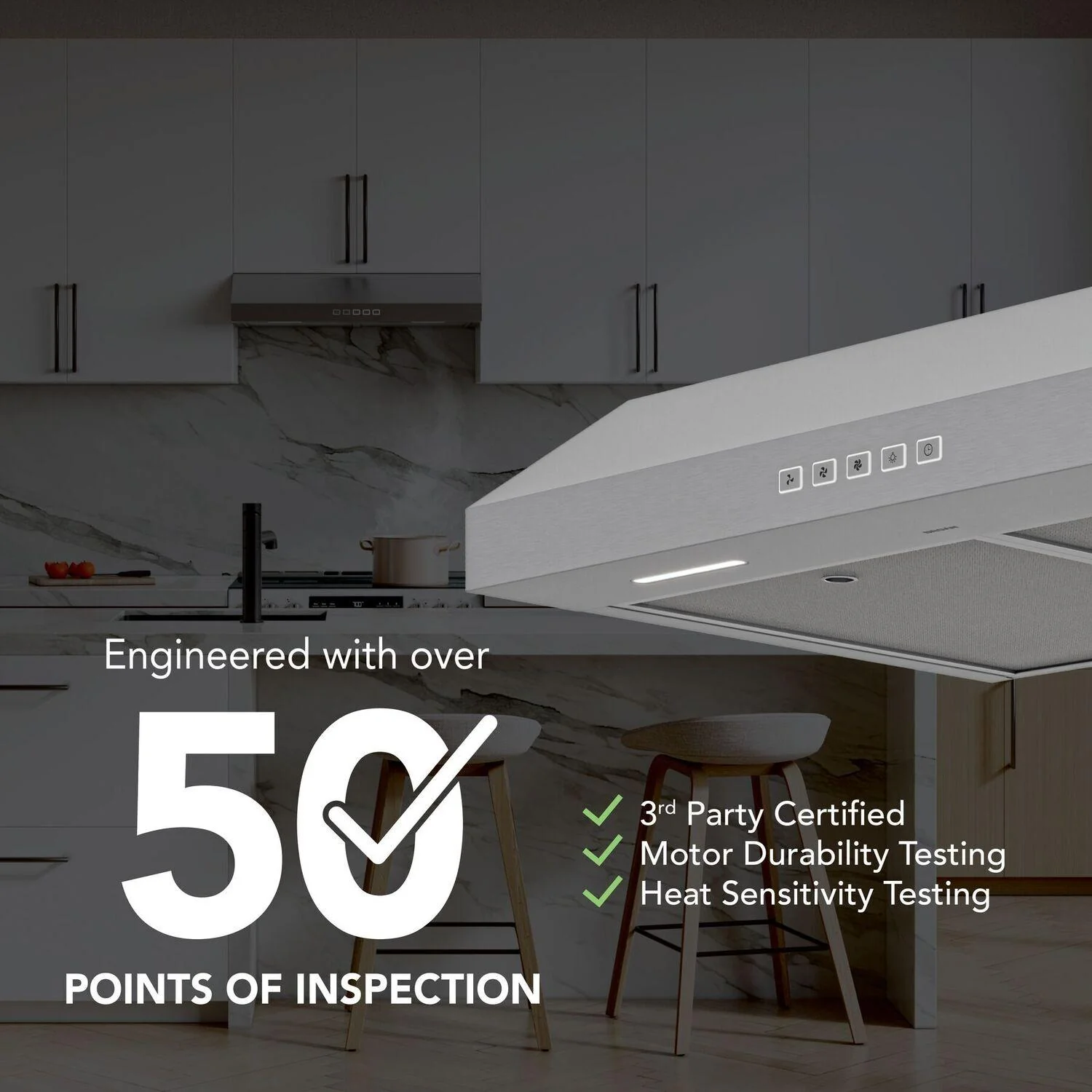 GLA2303SS Broan-NuTone 30-Inch Under Cabinet Range Hood, ENERGY STAR, 350 Max Blower CFM, Stainless Steel - Image 9