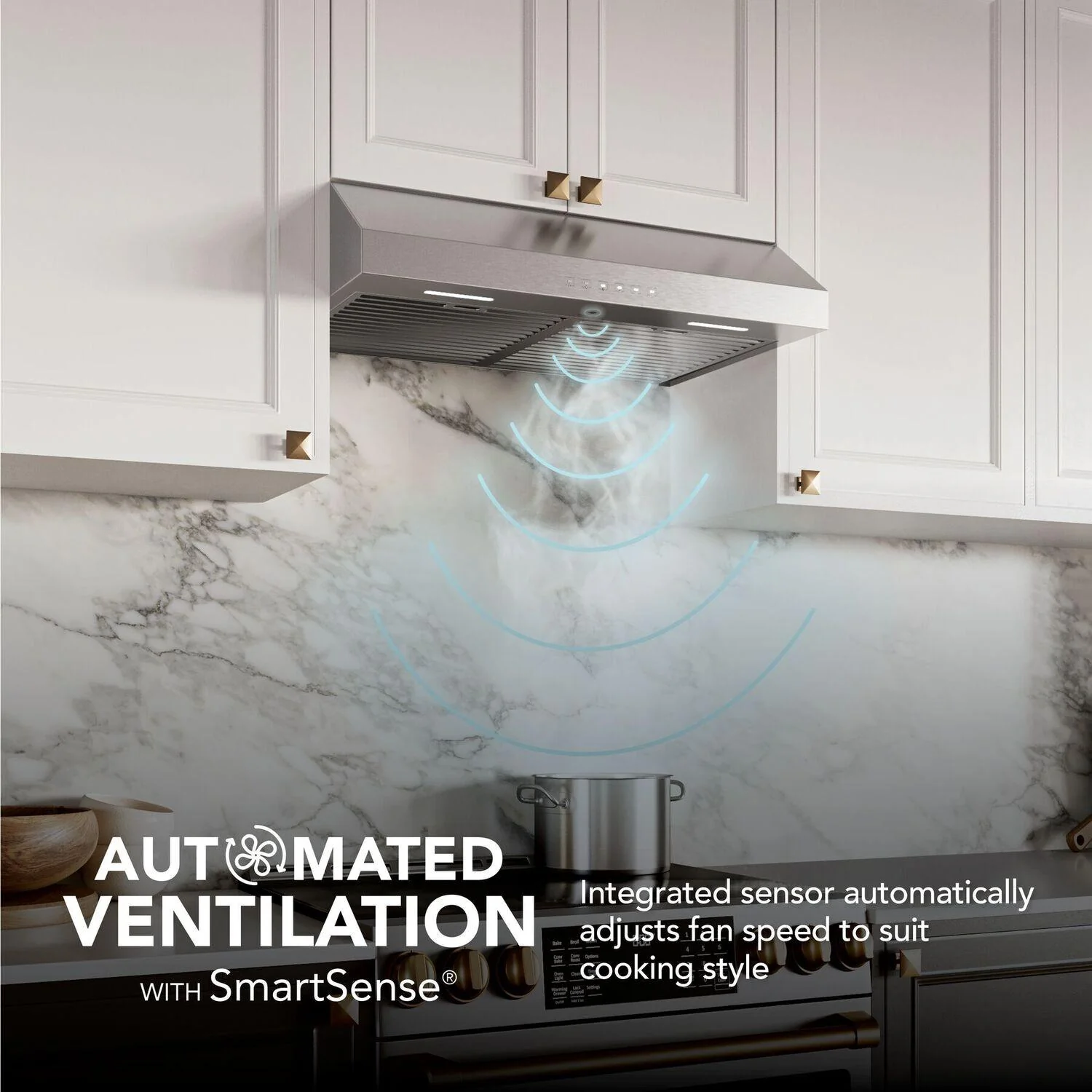 Broan GLA3364SS Glacier 36-Inch 490 MAX Blower CFM 1.0 Sones Stainless Range Hood - Image 3