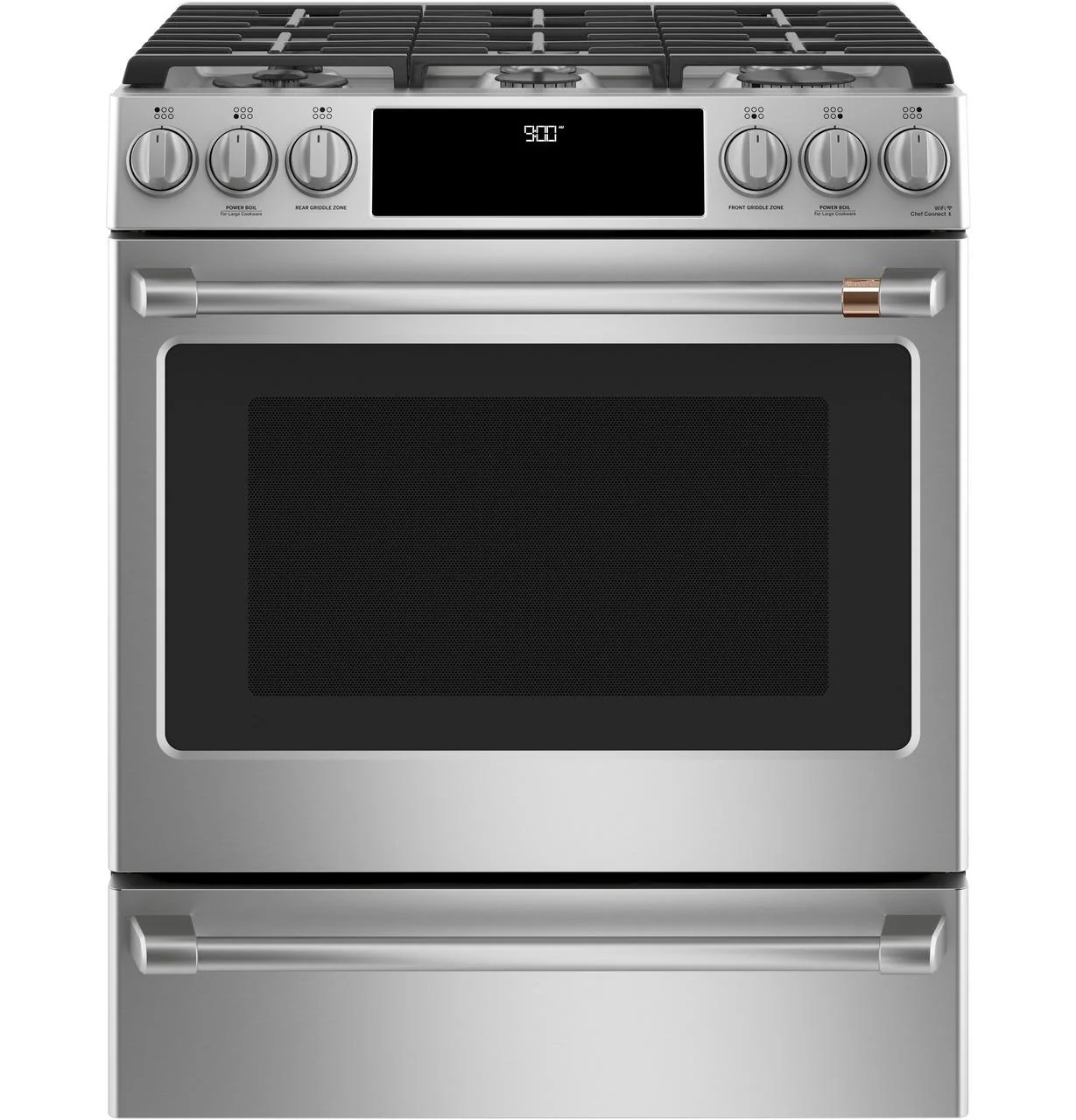 Cafe C2S900P2MS1 CAF(EBACK)™ 30" Smart Slide-In, Front-Control, Dual-Fuel Range with Warming Drawer - Image 2