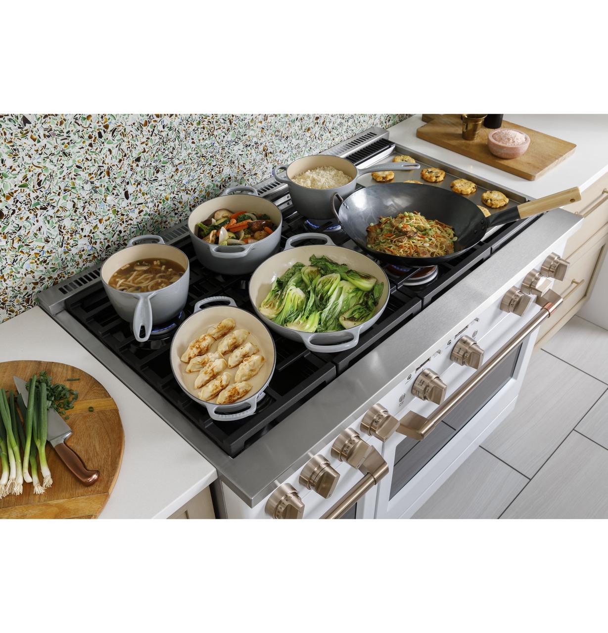 Cafe C2Y486P2TS1 CAF(EBACK)™ 48" Smart Dual-Fuel Commercial-Style Range with 6 Burners and Griddle (Natural Gas) - Image 14