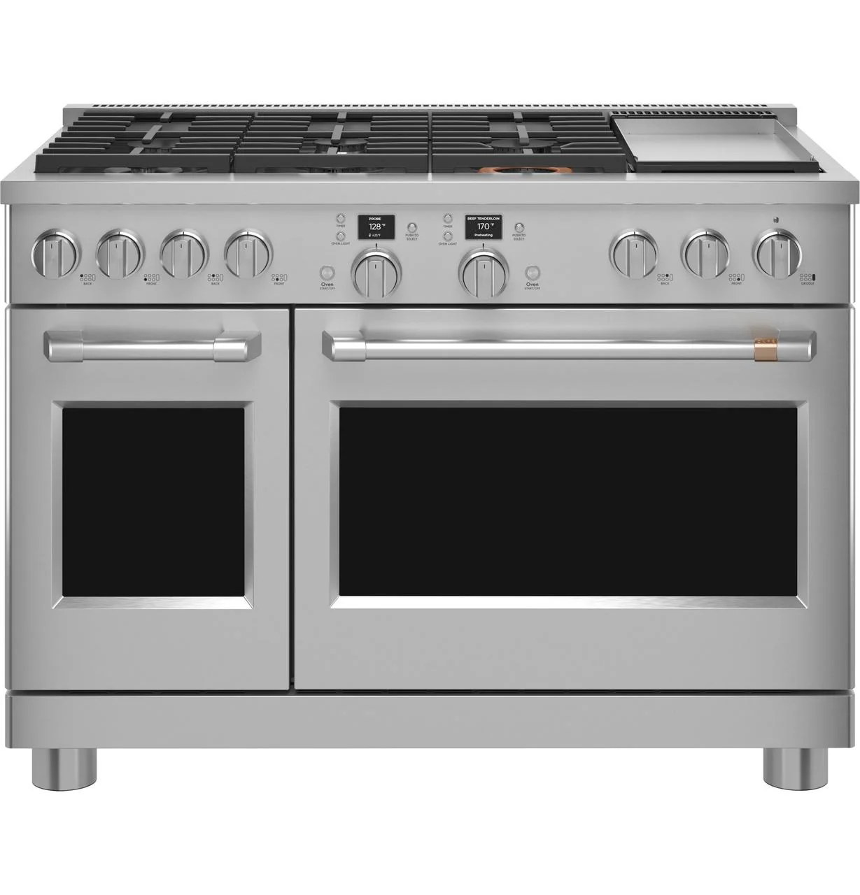 Cafe C2Y486P2TS1 CAF(EBACK)™ 48" Smart Dual-Fuel Commercial-Style Range with 6 Burners and Griddle (Natural Gas) - Image 2