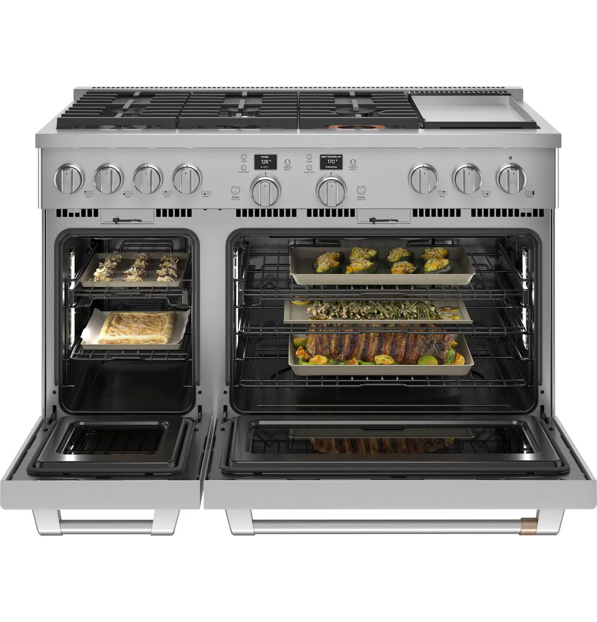 Cafe C2Y486P2TS1 CAF(EBACK)™ 48" Smart Dual-Fuel Commercial-Style Range with 6 Burners and Griddle (Natural Gas) - Image 7