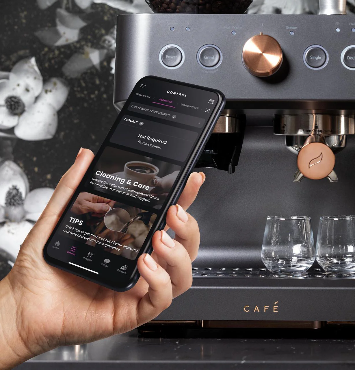 Cafe C7CESAS3RD3 CAF(EBACK)™ BELLISSIMO Semi Automatic Espresso Machine + Frother - Image 11