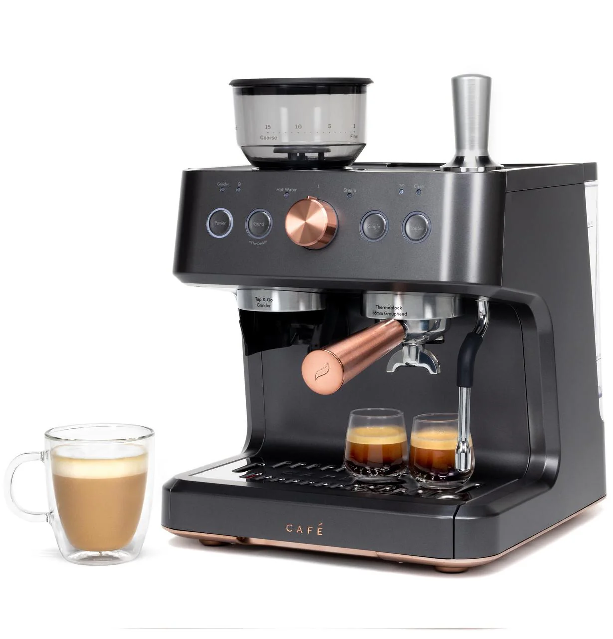 Cafe C7CESAS3RD3 CAF(EBACK)™ BELLISSIMO Semi Automatic Espresso Machine + Frother - Image 3