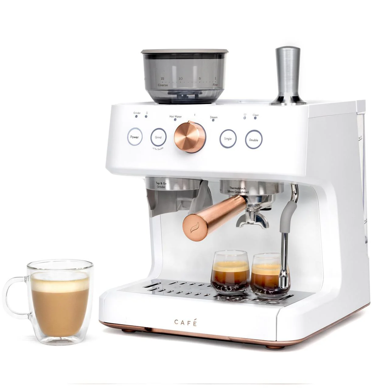 Cafe C7CESAS4RW3 CAF(EBACK)™ BELLISSIMO Semi Automatic Espresso Machine + Frother - Image 3