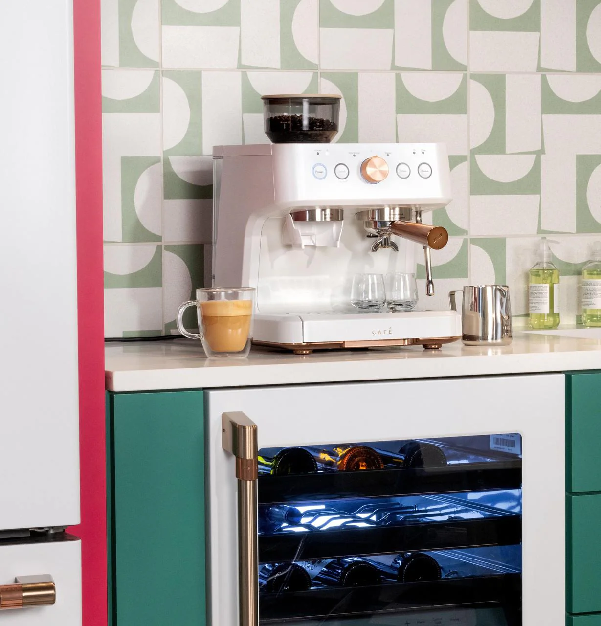 Cafe C7CESAS4RW3 CAF(EBACK)™ BELLISSIMO Semi Automatic Espresso Machine + Frother - Image 5