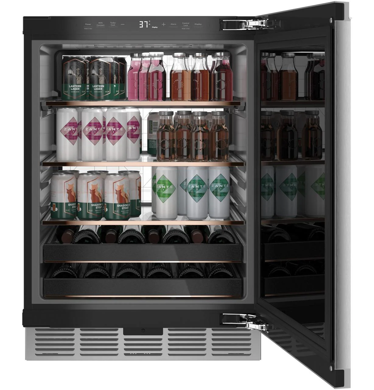 Cafe CCR06BM2PS5 CAF(EBACK)™ Beverage Center in Platinum Glass - Image 3